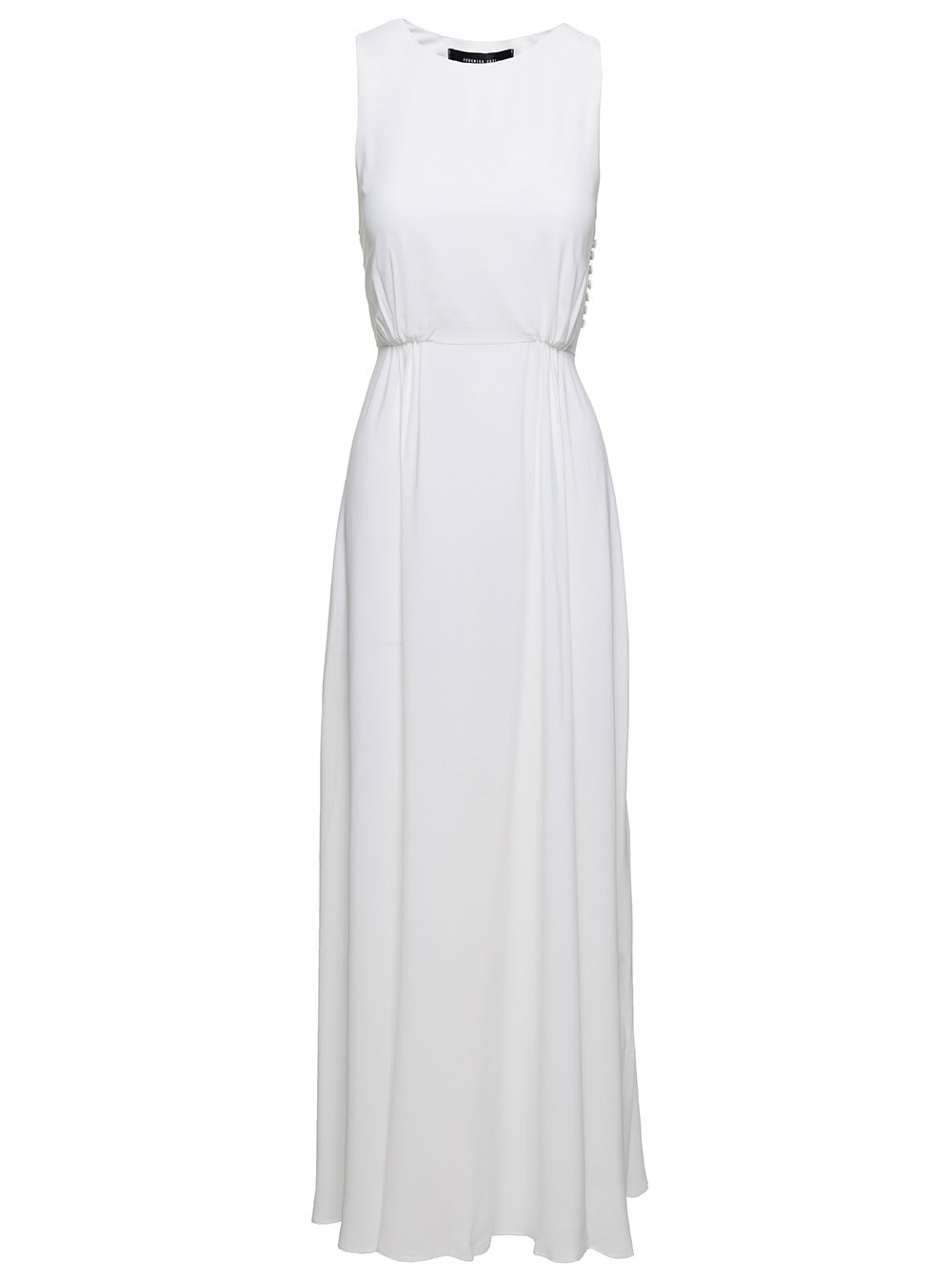 FEDERICA TOSI SLEEVELESS MAXI SILK DRESS CUTOUT BACK