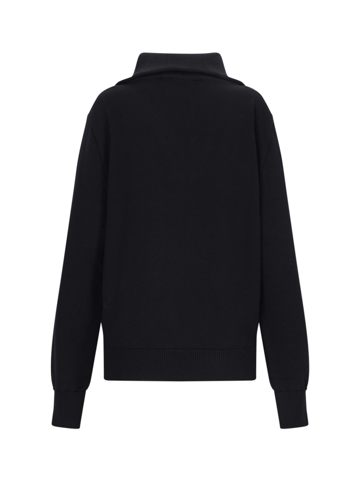 Shop Courrèges Trucker High Neck Sweater In Black