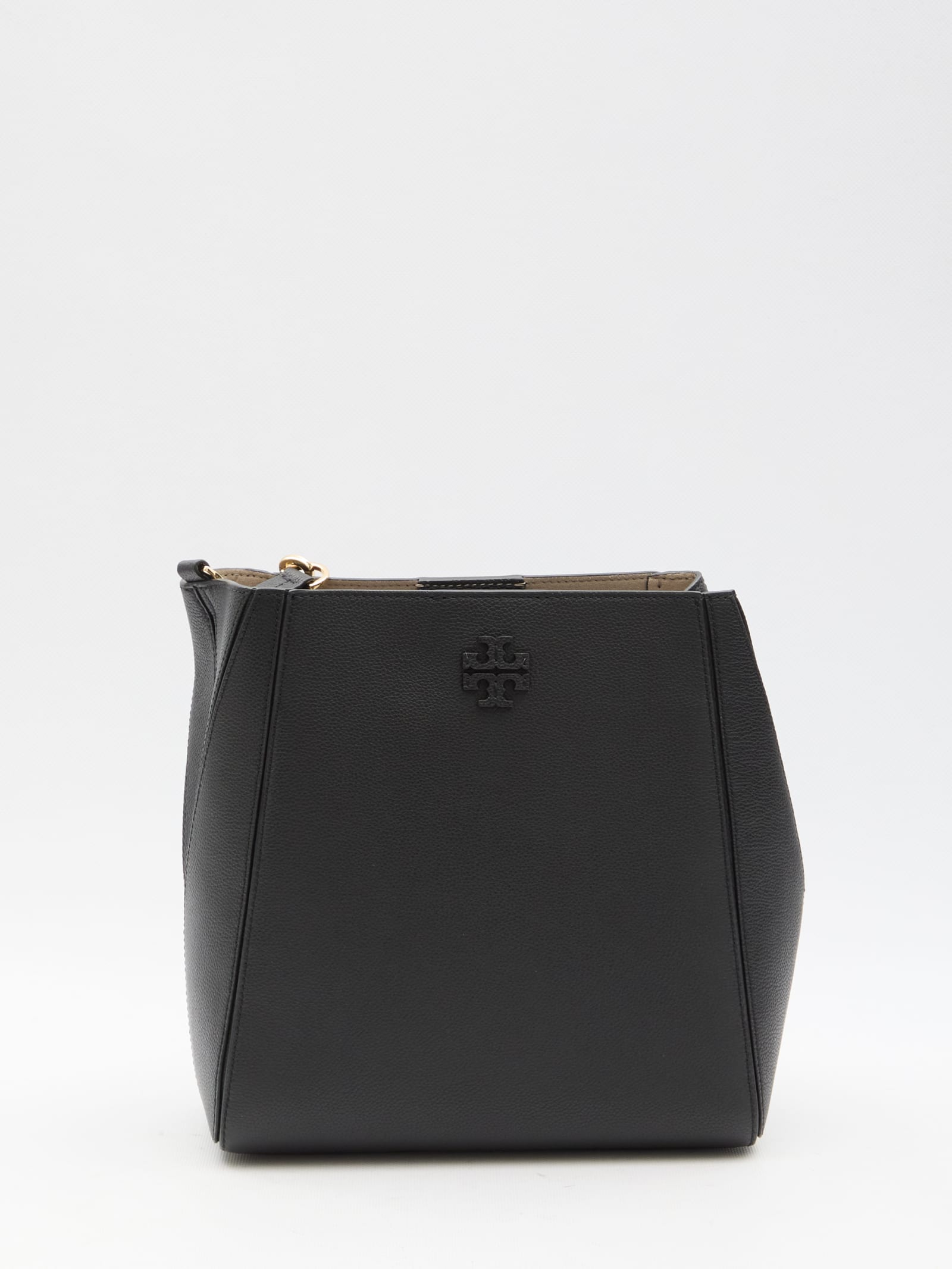 Shop Tory Burch Mcgraw Bucket Bag In Black