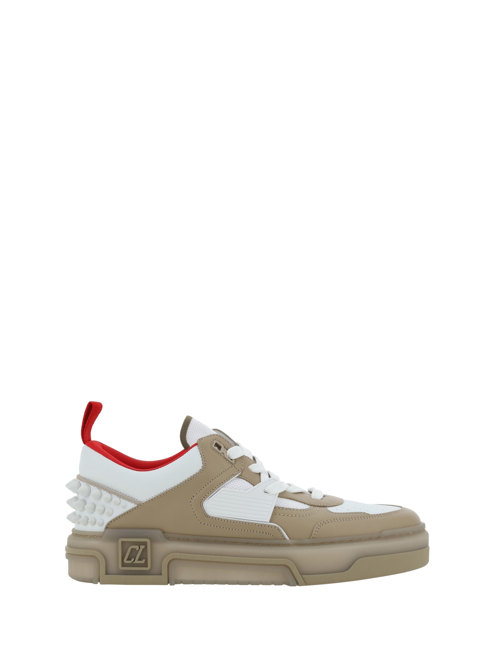 Shop Christian Louboutin Astroloubi Sneakers In Beige