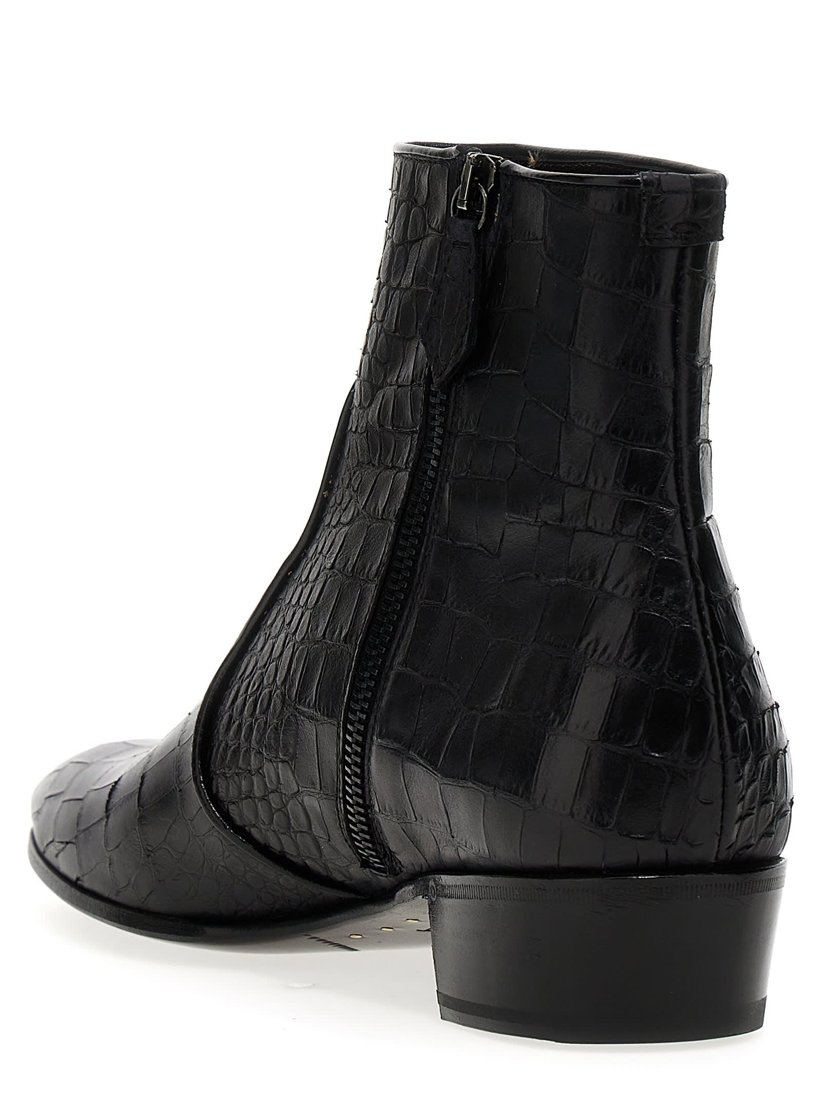 Shop Lidfort Louisiana Ankle Boots In Black