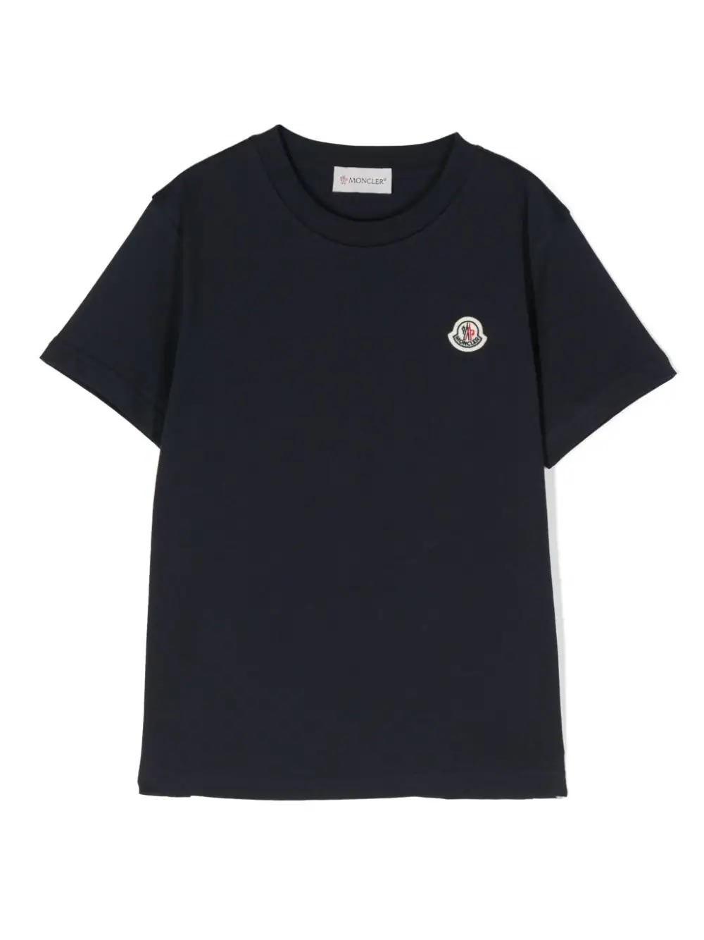 Shop Moncler Blue T-shirt With Logo Patch