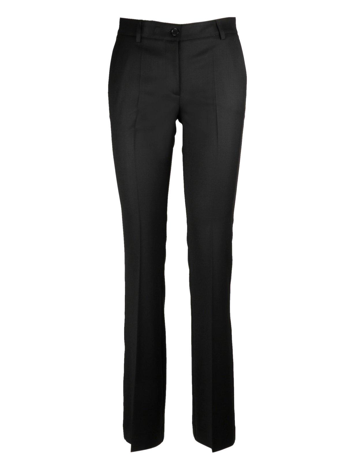 Shop P.a.r.o.s.h Straight Leg Tailored Trousers In Black