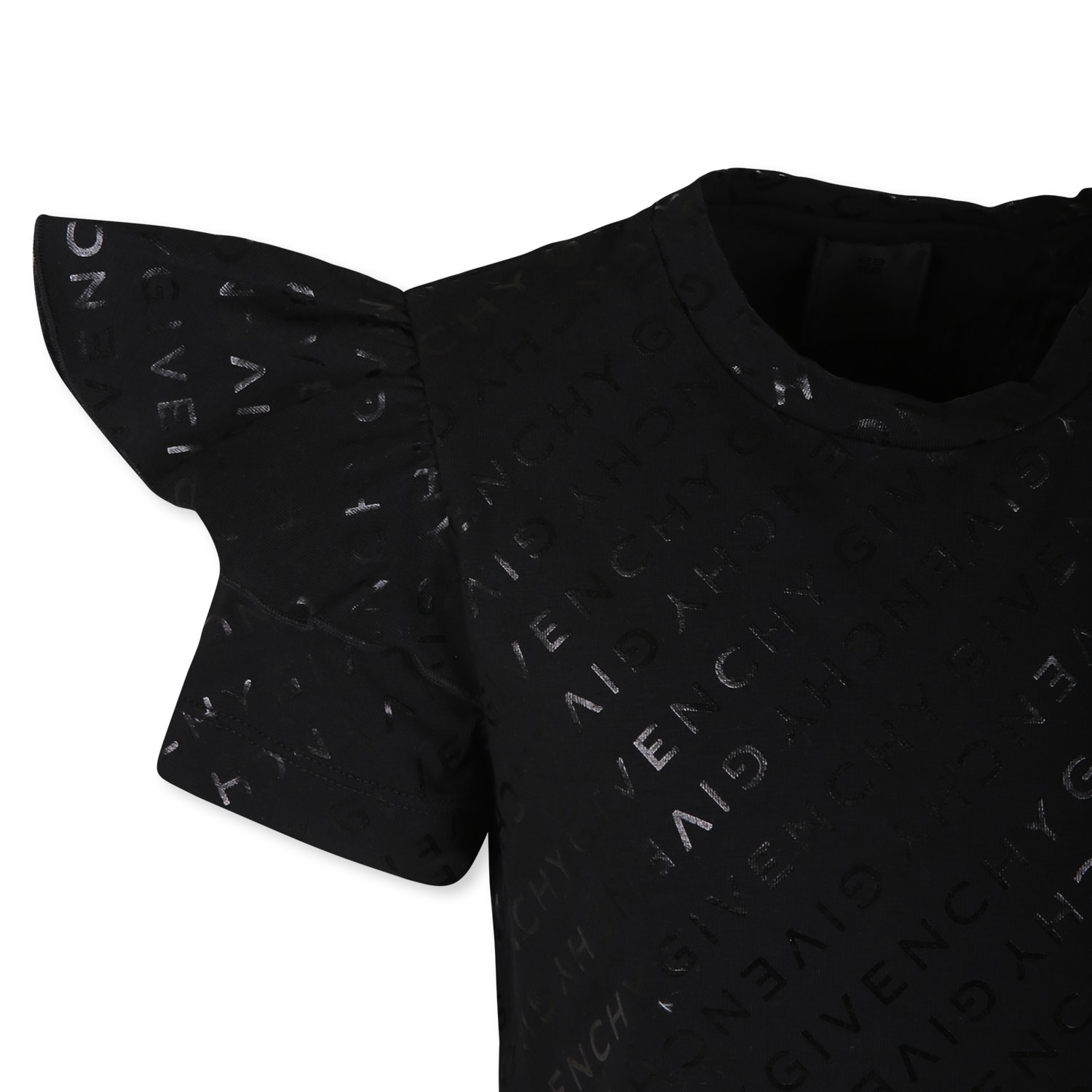 Shop Givenchy Black T-shirt For Girl With Logo In B Nero