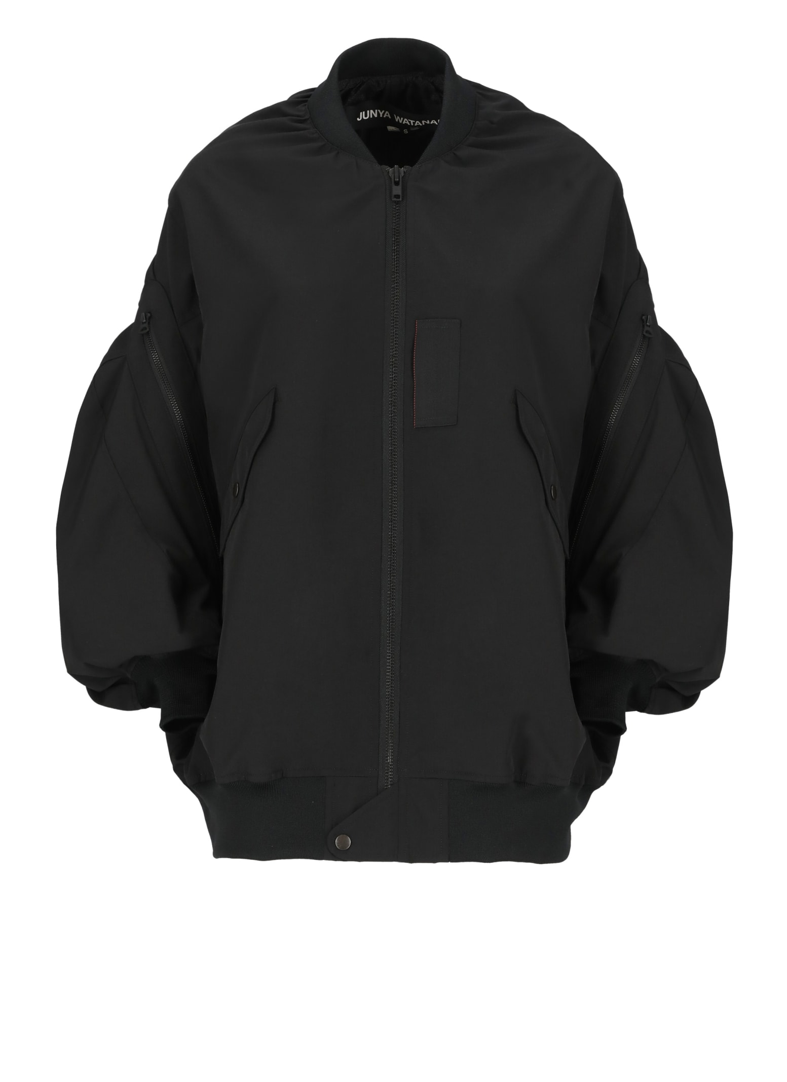 Shop Junya Watanabe Jacket With Zip Details In Black