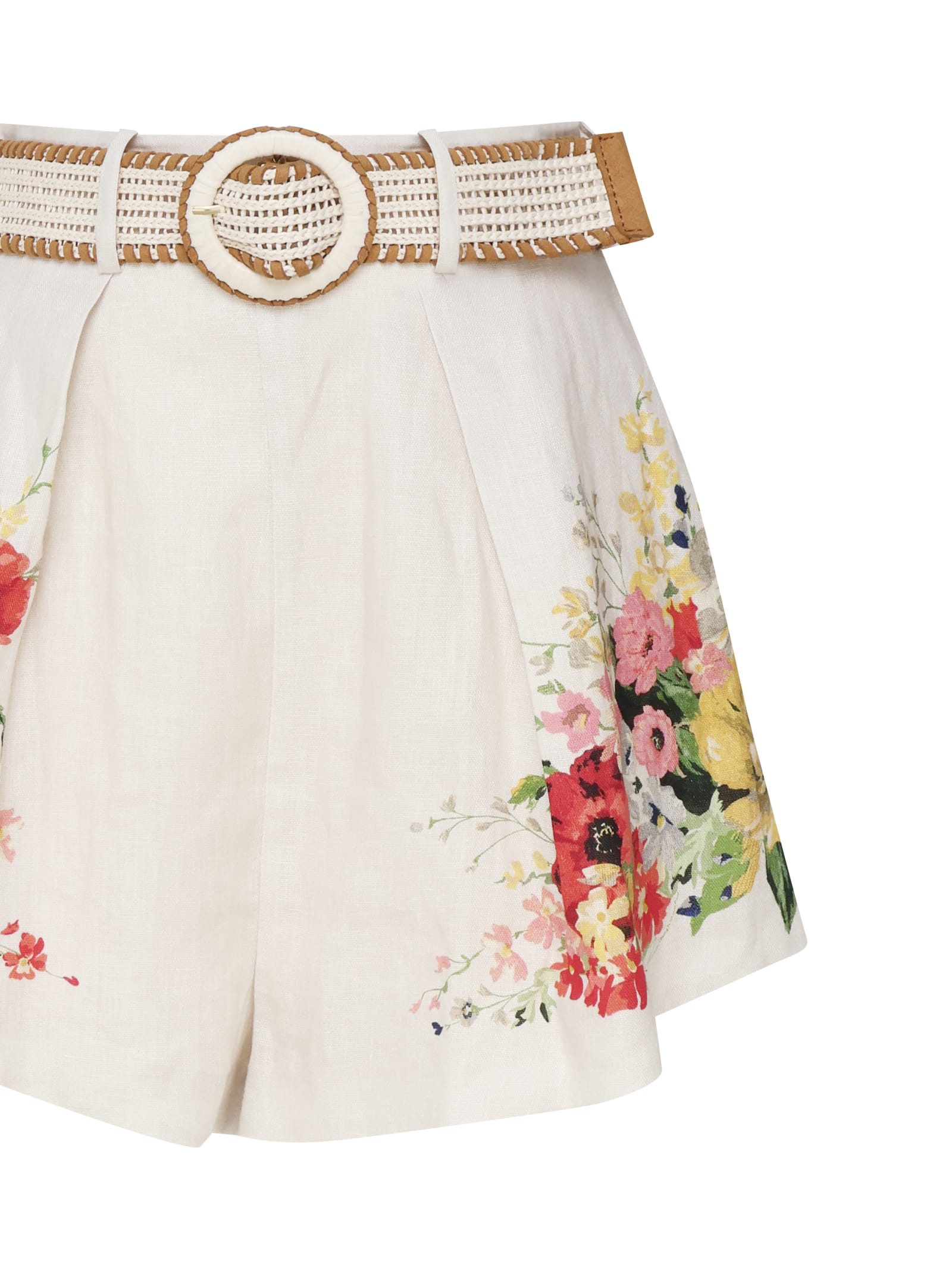 Shop Zimmermann Alight Tuck Shorts In White