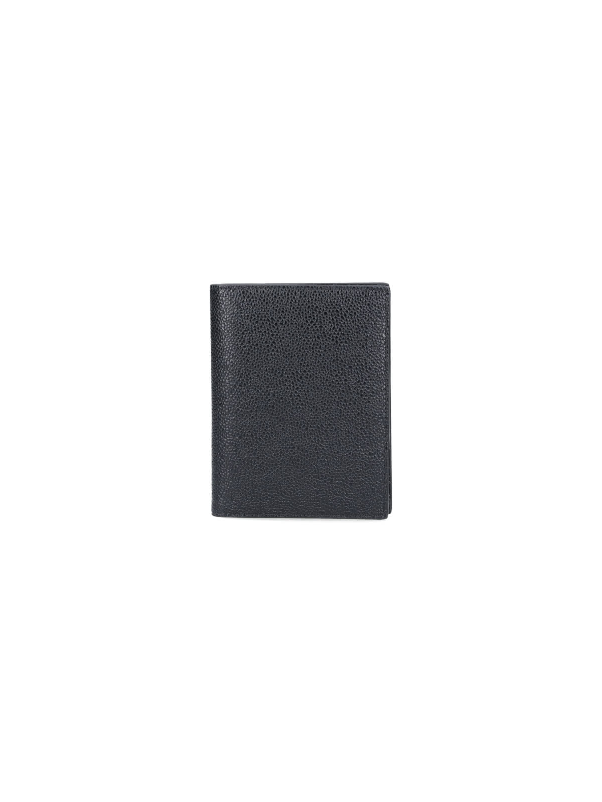 Shop Thom Browne Leather Passport Holder. In Black