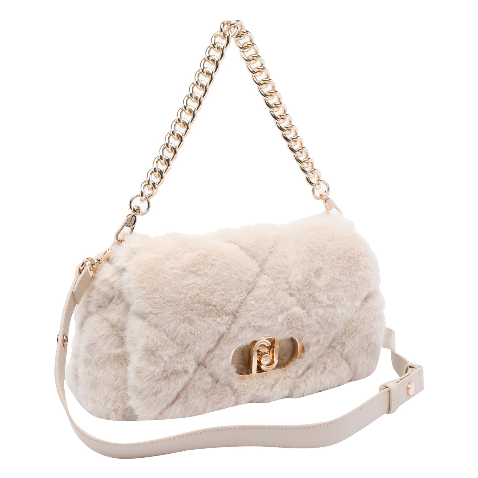 Liu •jo Medium Lapuffy Shoulder Bag In Sand
