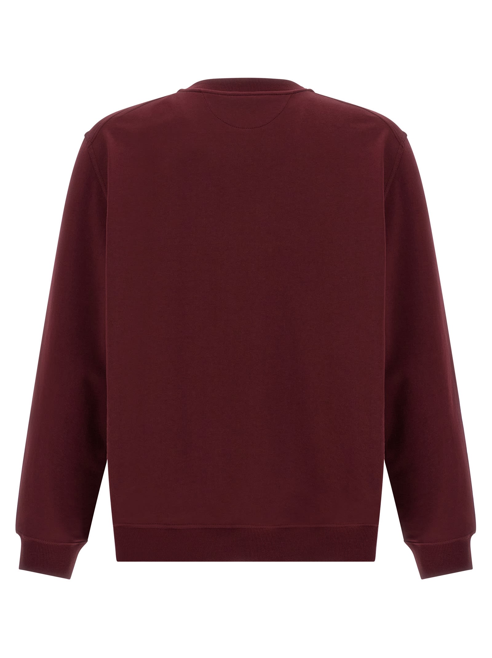 Brunello Cucinelli Maroon Techno Cotton Sweatshirt In Red