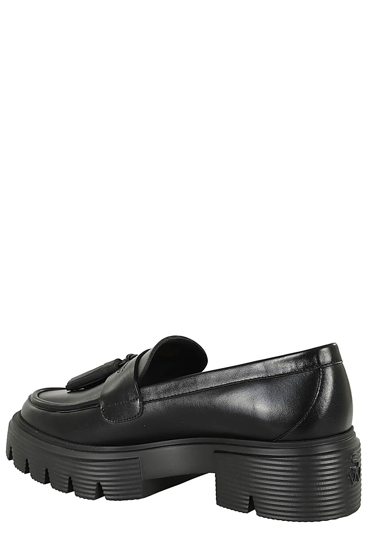 Shop Stuart Weitzman Nolita Tassel Loafer In Blk Black