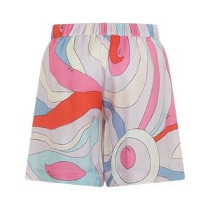 Shop Pucci Shorts With Iris Print In Cream