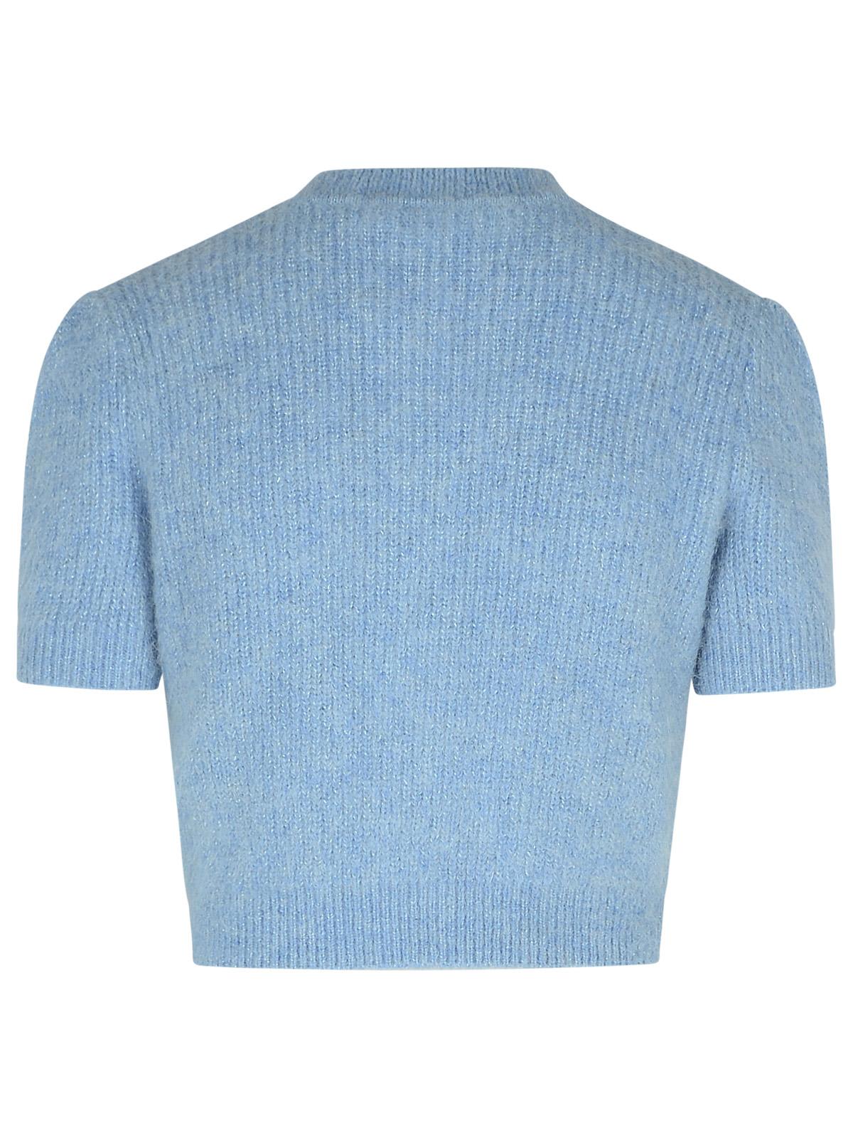 Shop Self-portrait Light Blue Alpaca Blend Sweater