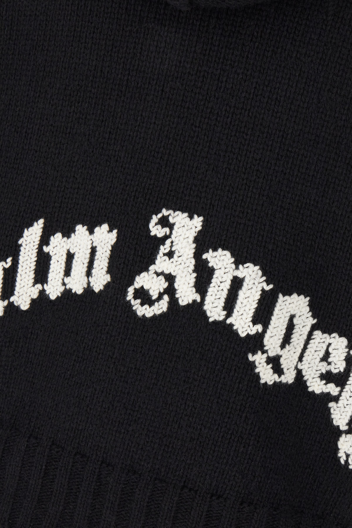 Shop Palm Angels Black Wool Blend Sweatshirt