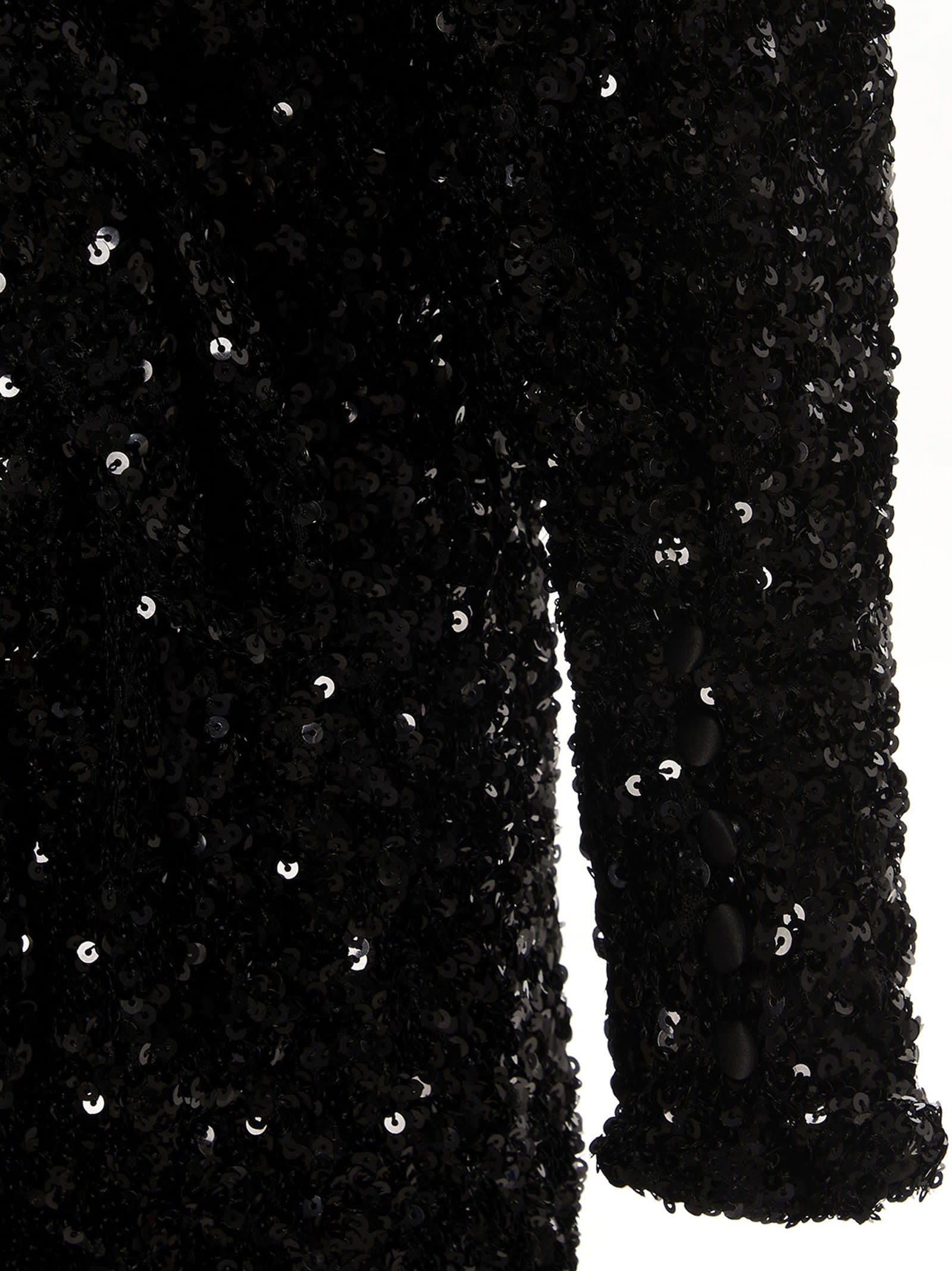 Shop Rotate Birger Christensen Sequin Minidress In Black