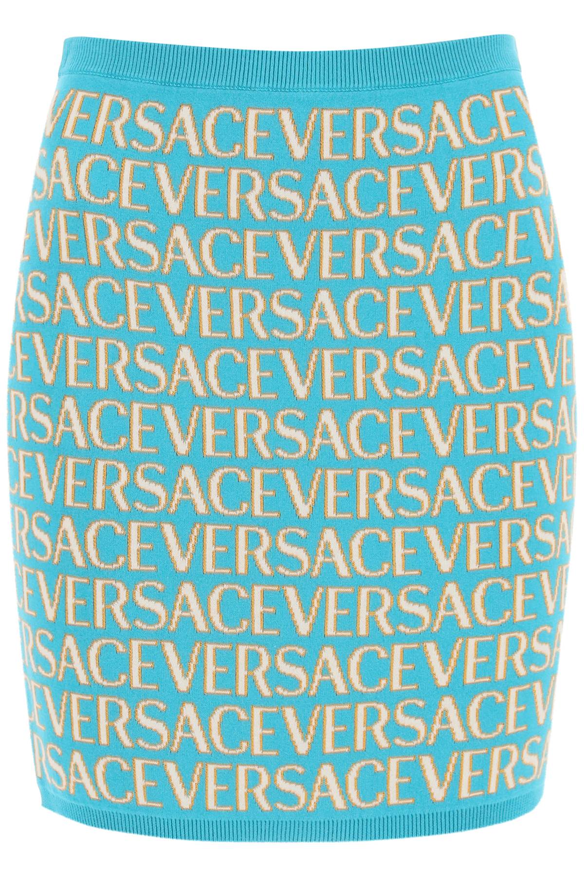 Versace Monogram Knit Mini Skirt