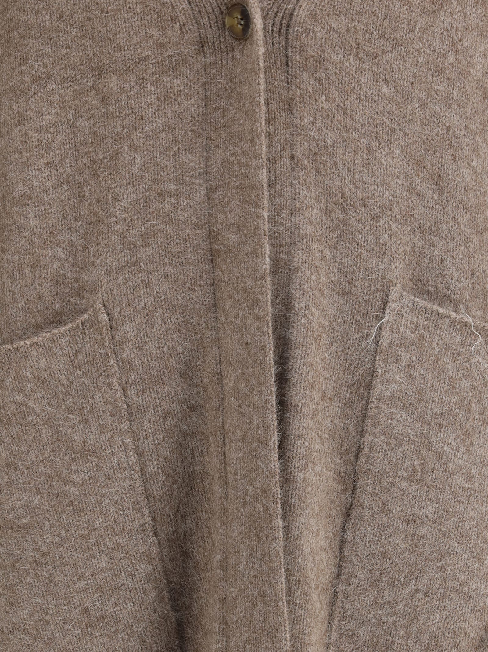Loulou Studio Smet Cardigan In Beige Wool In Brown