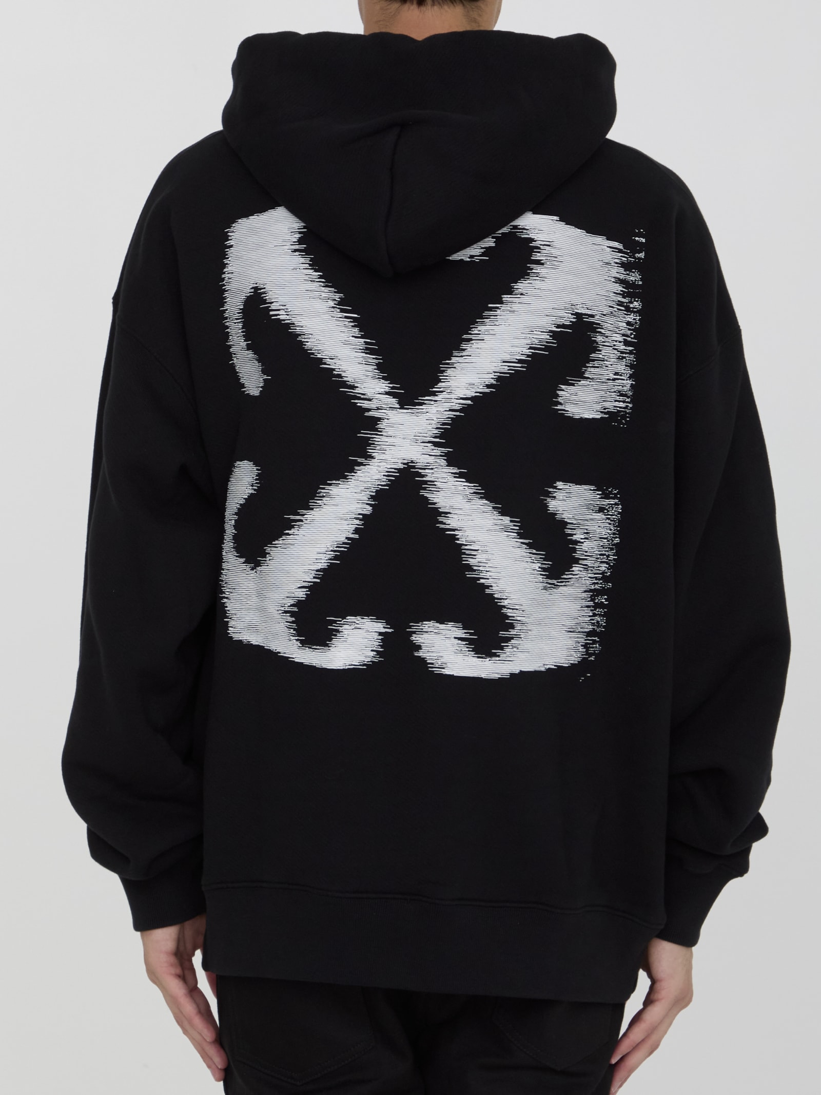 Shop Off-white Windy Arrow Skate Hoodie In Black