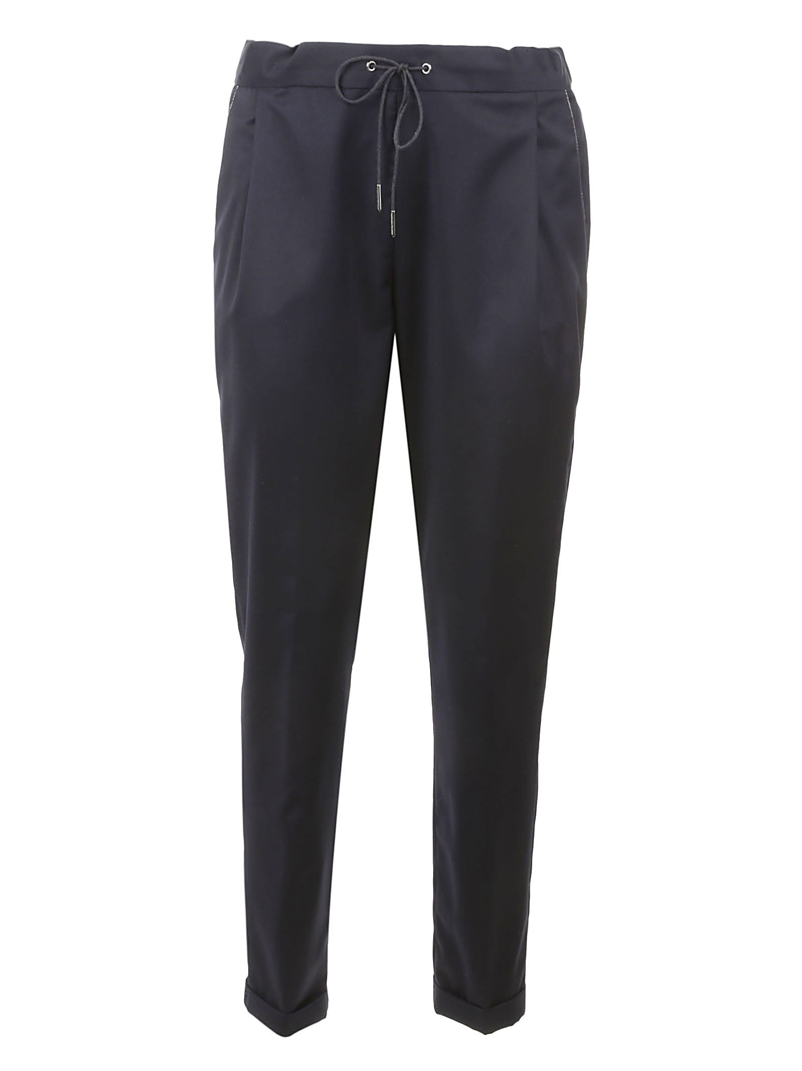 Fabiana Filippi Drawstring-waist Tapered Trousers In Blue