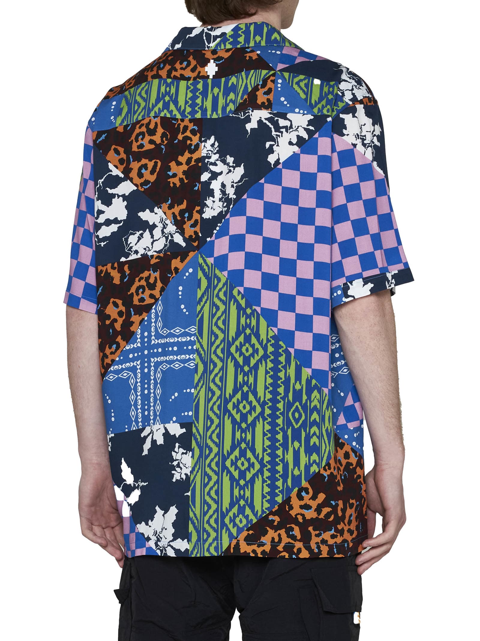 Marcelo Burlon County Of Milan Marcelo Burlon Mix And Match Hawaii Shirt Blue In Blue Multicolor