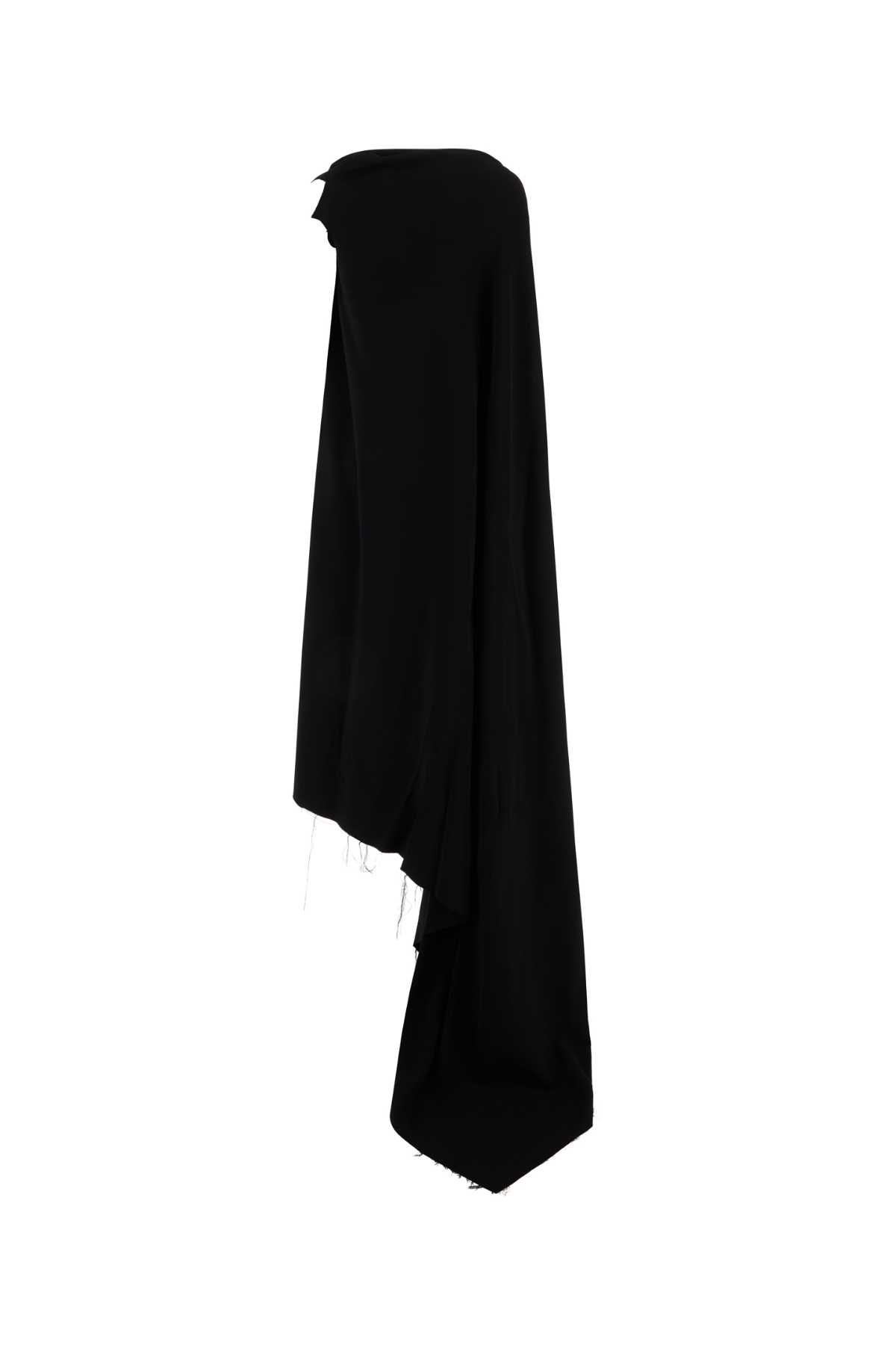 Shop Balenciaga Black Stretch Viscose Blend Long-cut Dress