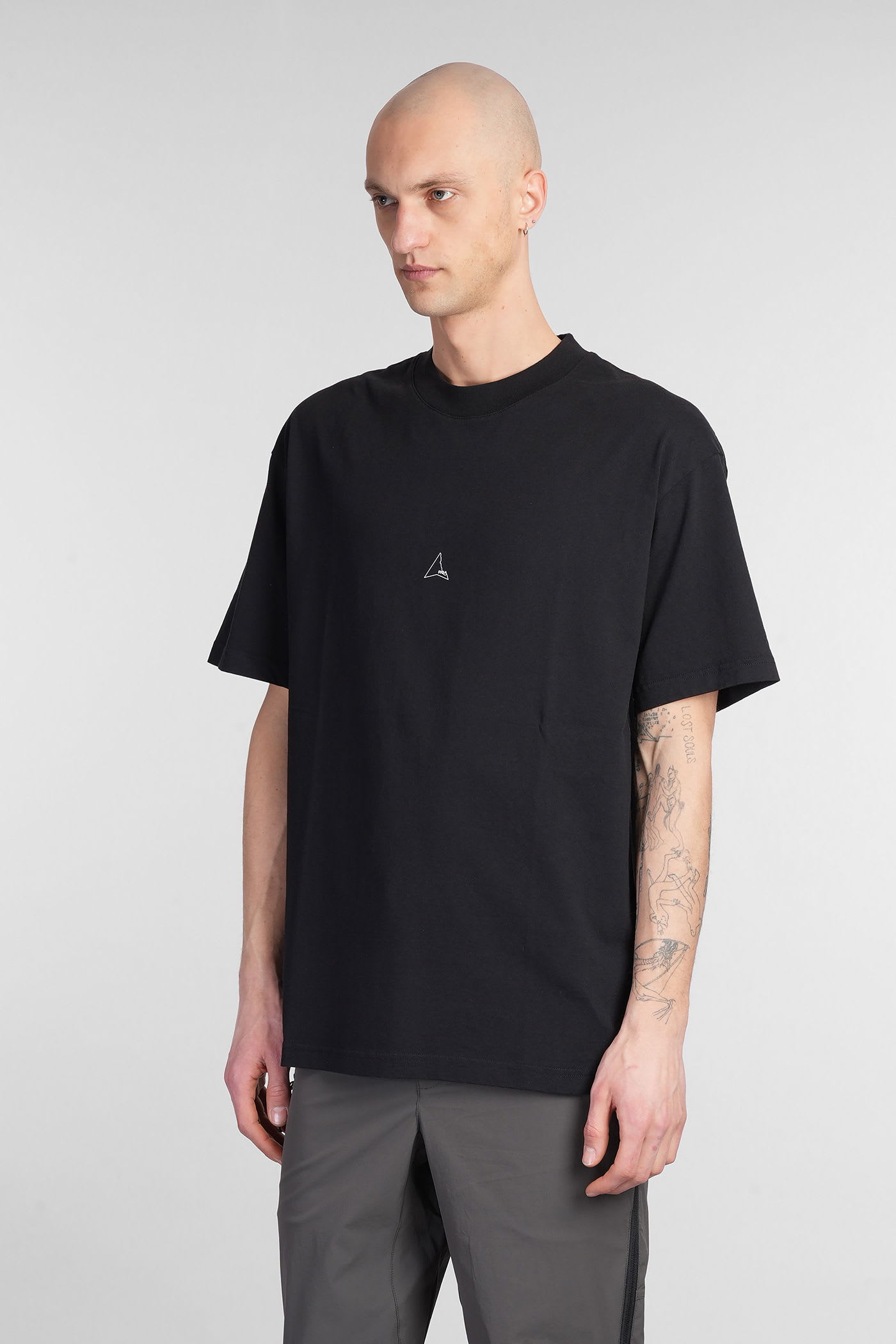 Roa Man T-shirt Black Size Xl Cotton In Black