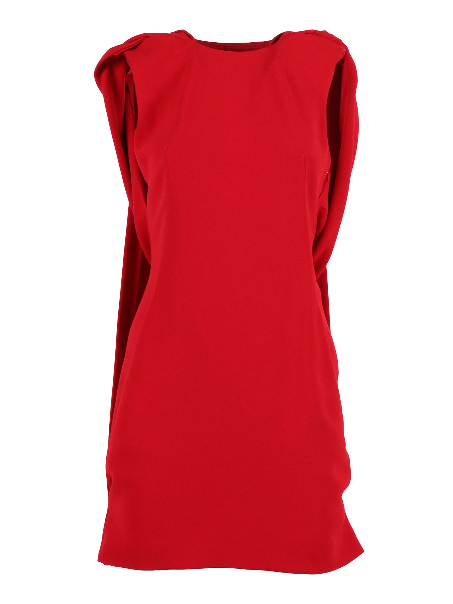 Alberta Ferretti Sleek Form-fitting Dress With Minimalist Design In Red