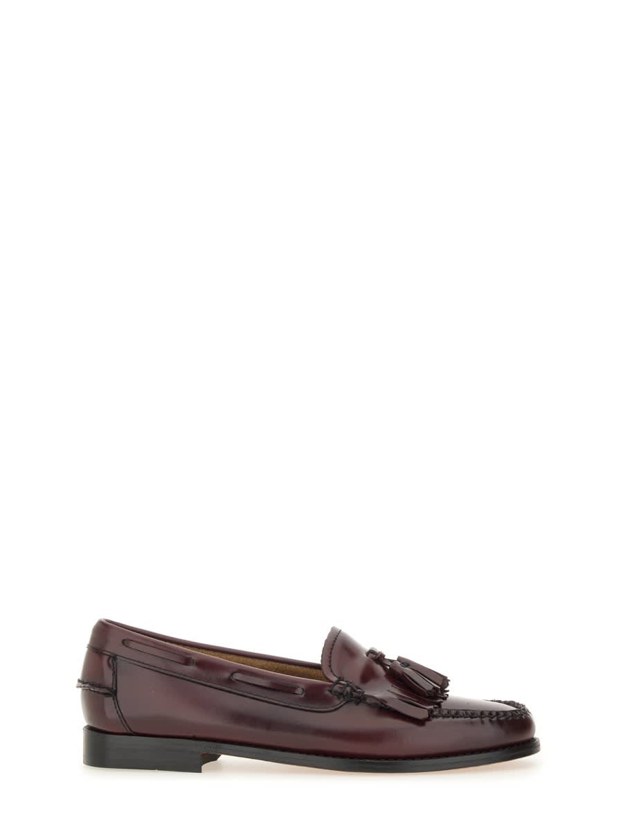 G.h.bass & Co. Moccasin Weejuns Esther Kiltie In Burgundy