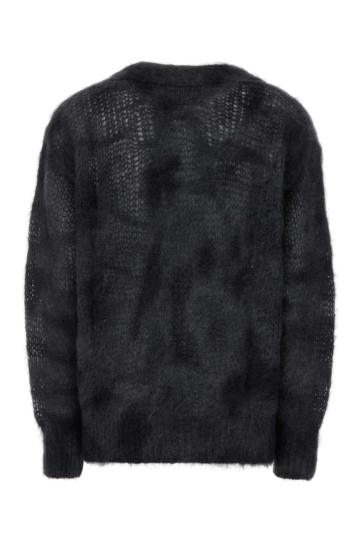 Isabel Marant Charcoal Mohair Blend Mylene Cardigan In Gray