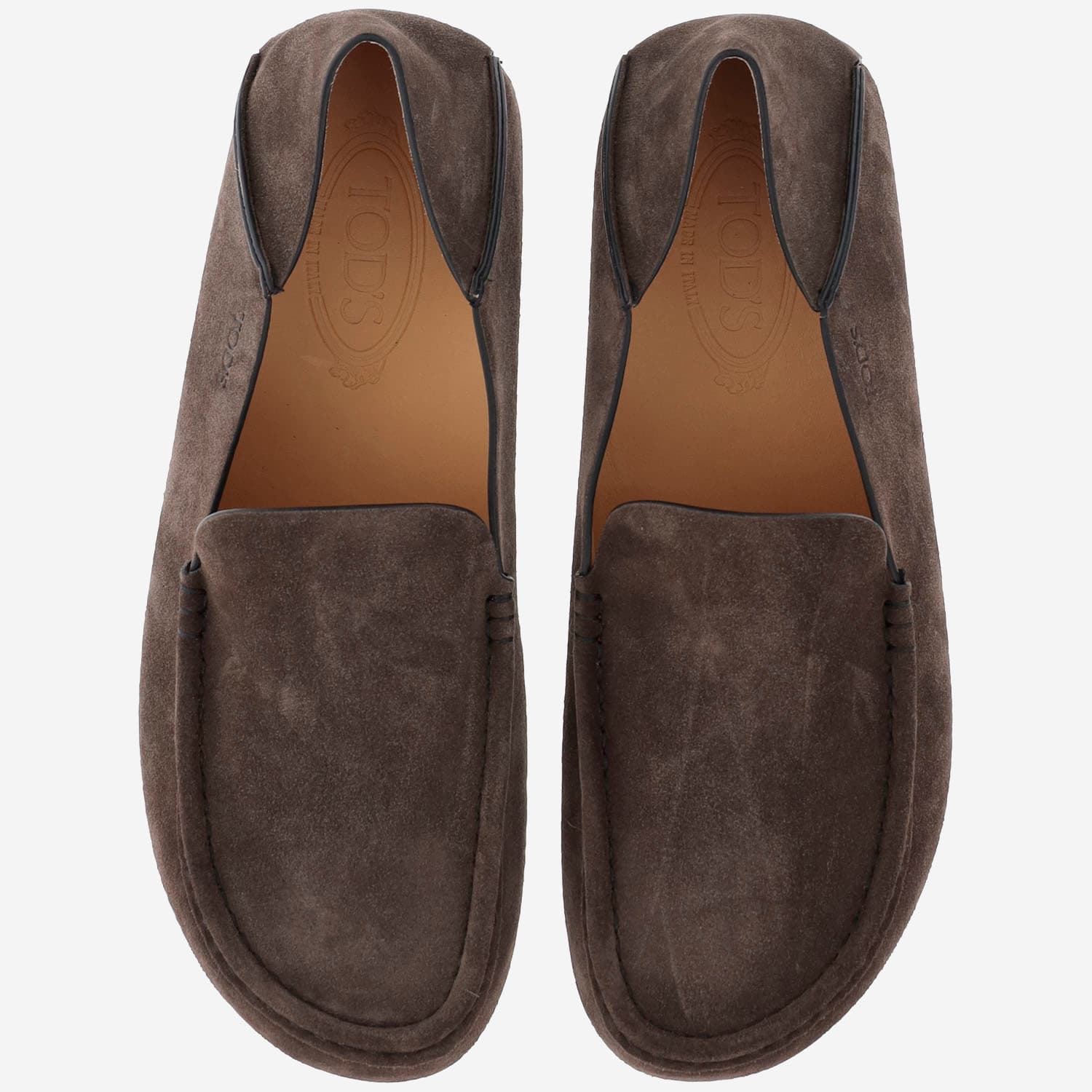 Tod's Suede Loafers In Brown