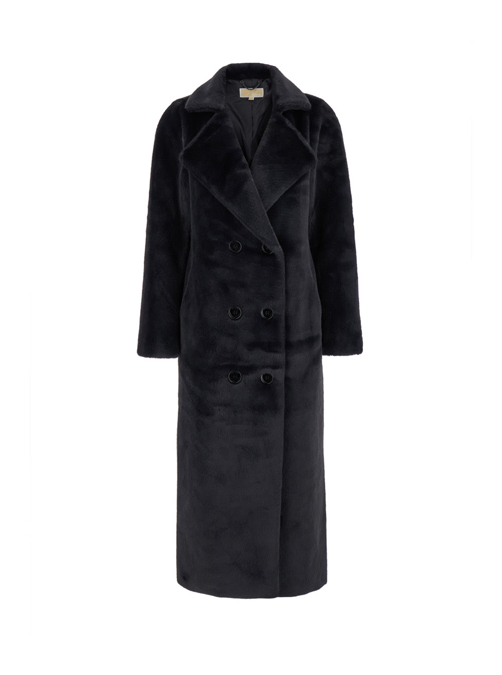 Shop Michael Michael Kors Oversized Db Fx Fur Coat In Black