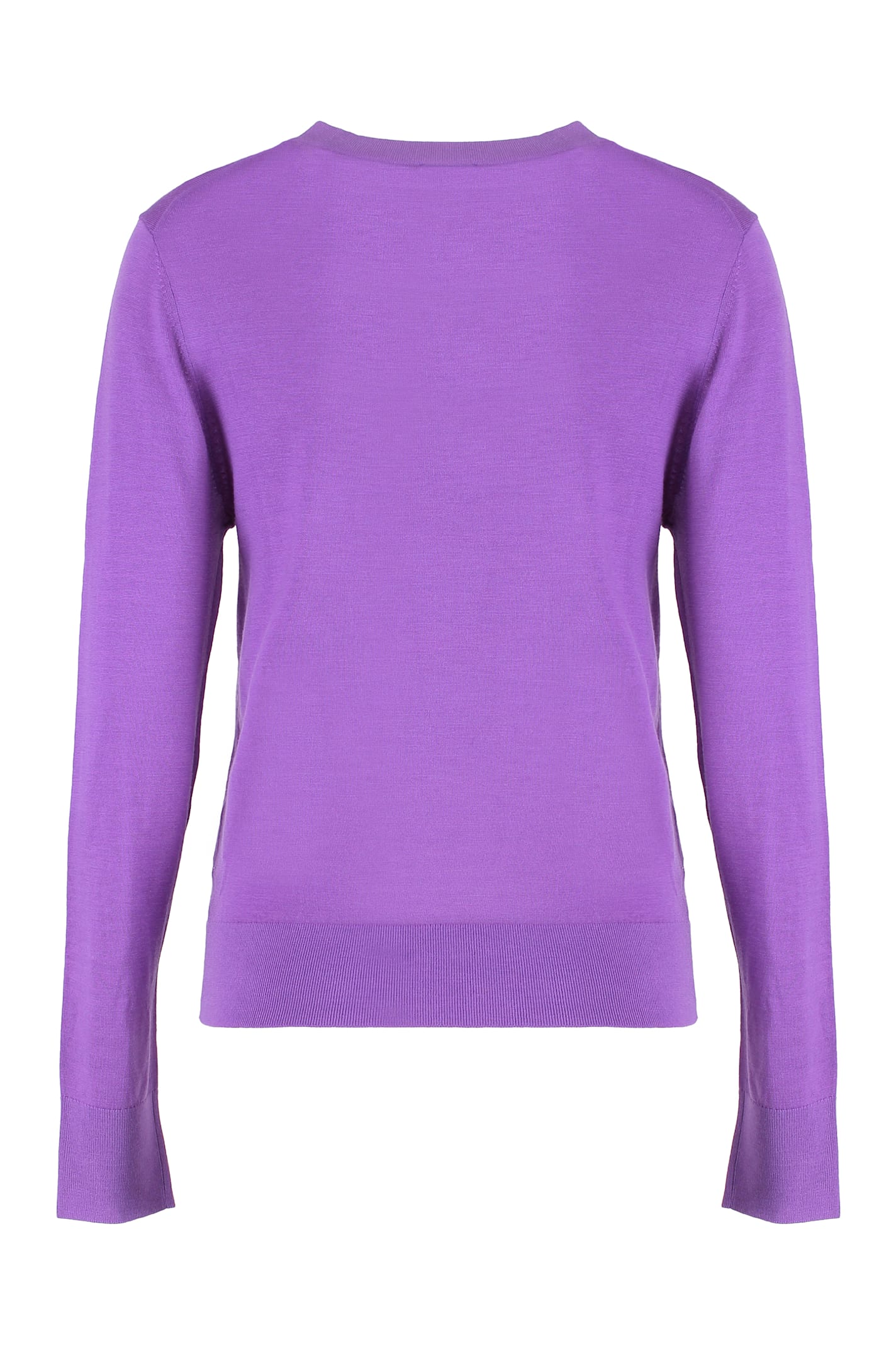 Calvin Klein Sweater In Wool In Purple