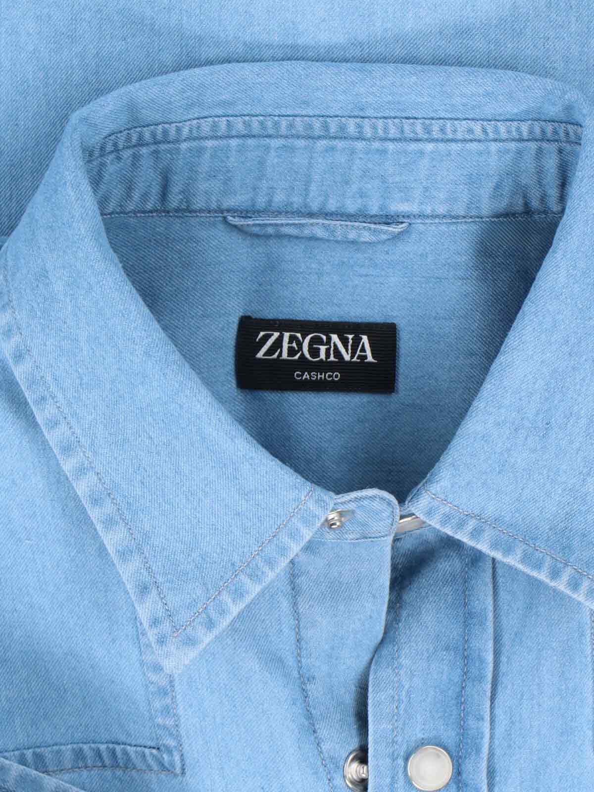 Shop Zegna Classic Shirt In Light Blue