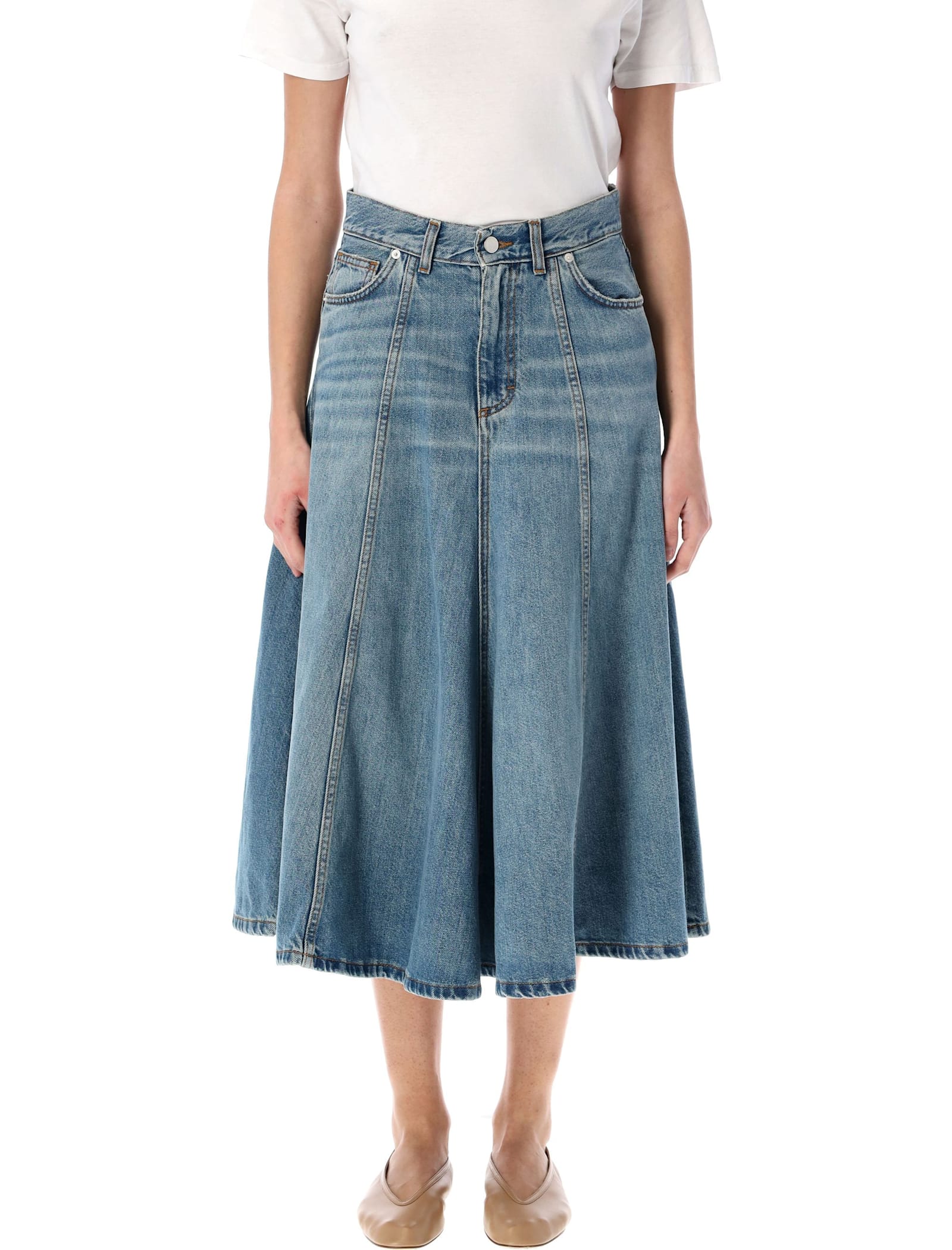 Serenity Denim Midi Skirt