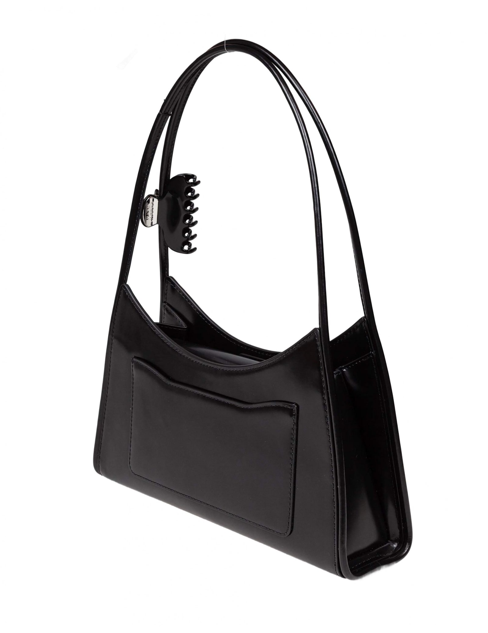 Marc Jacobs The Glam Claw Clip Shoulder Bag In Black