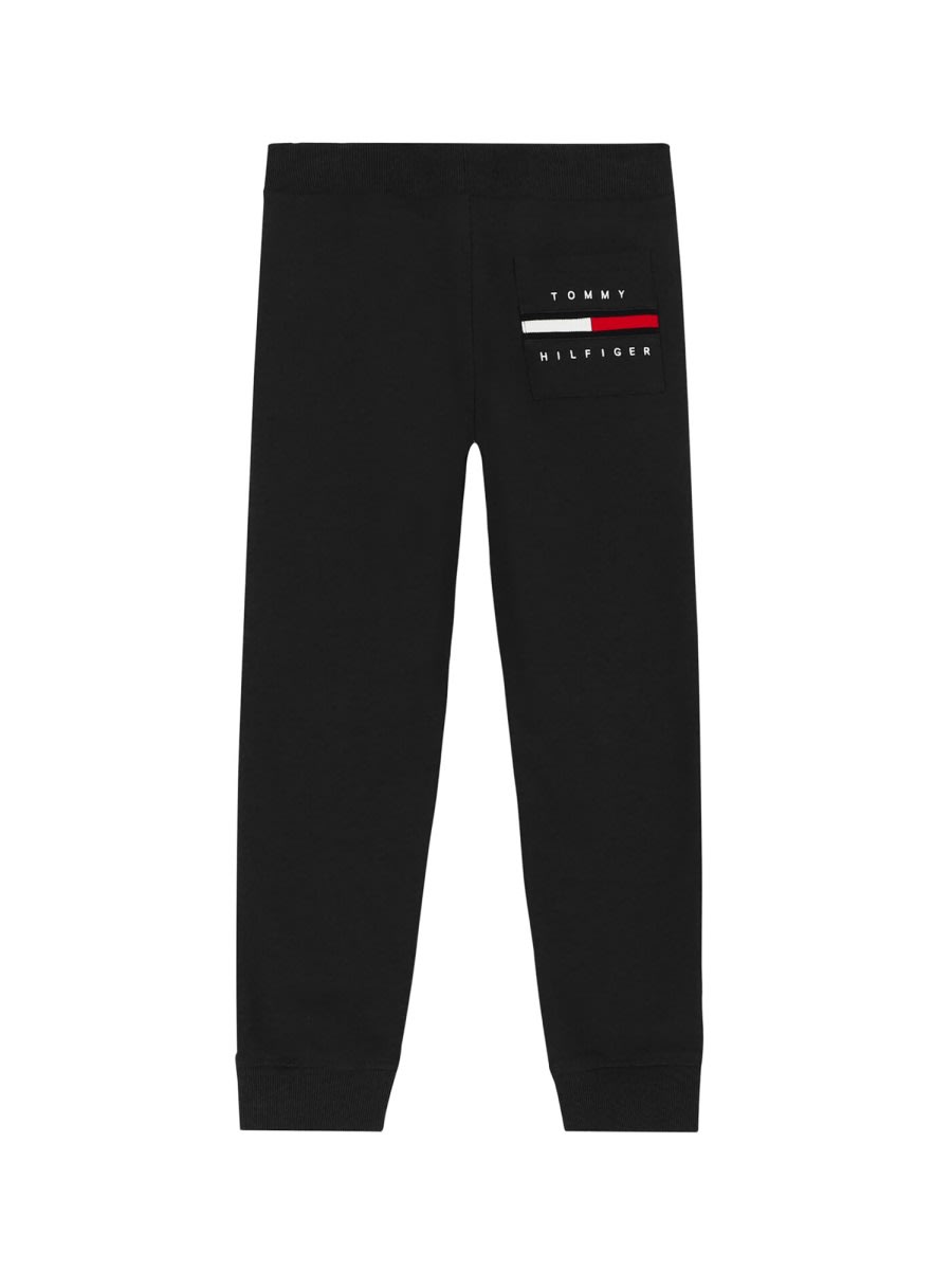 Tommy Hilfiger Rib Insert Sweatpants In Black