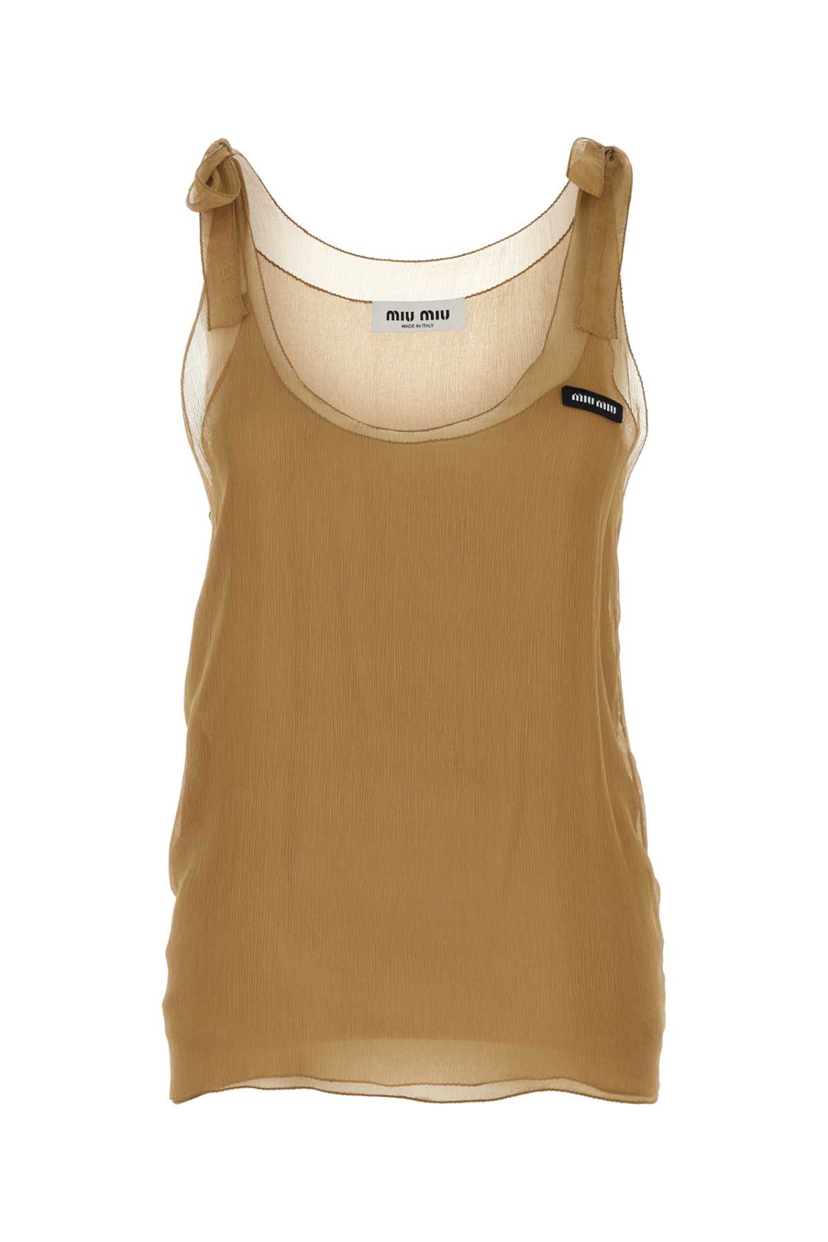 Camel Chiffon Tank Top