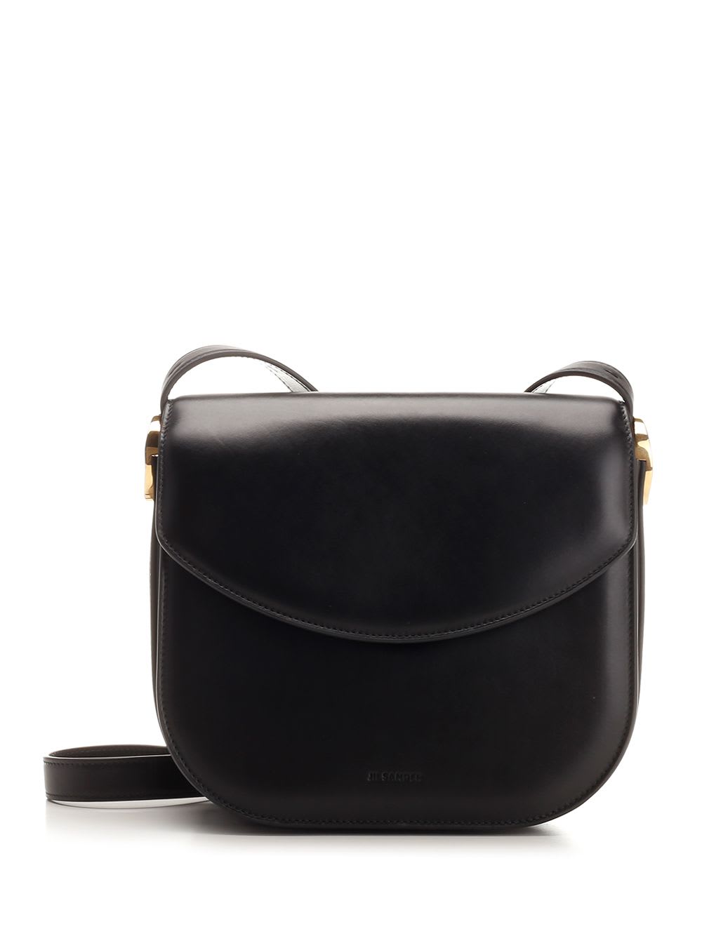 Shop Jil Sander Medium Coin Shoulder Bag In Black