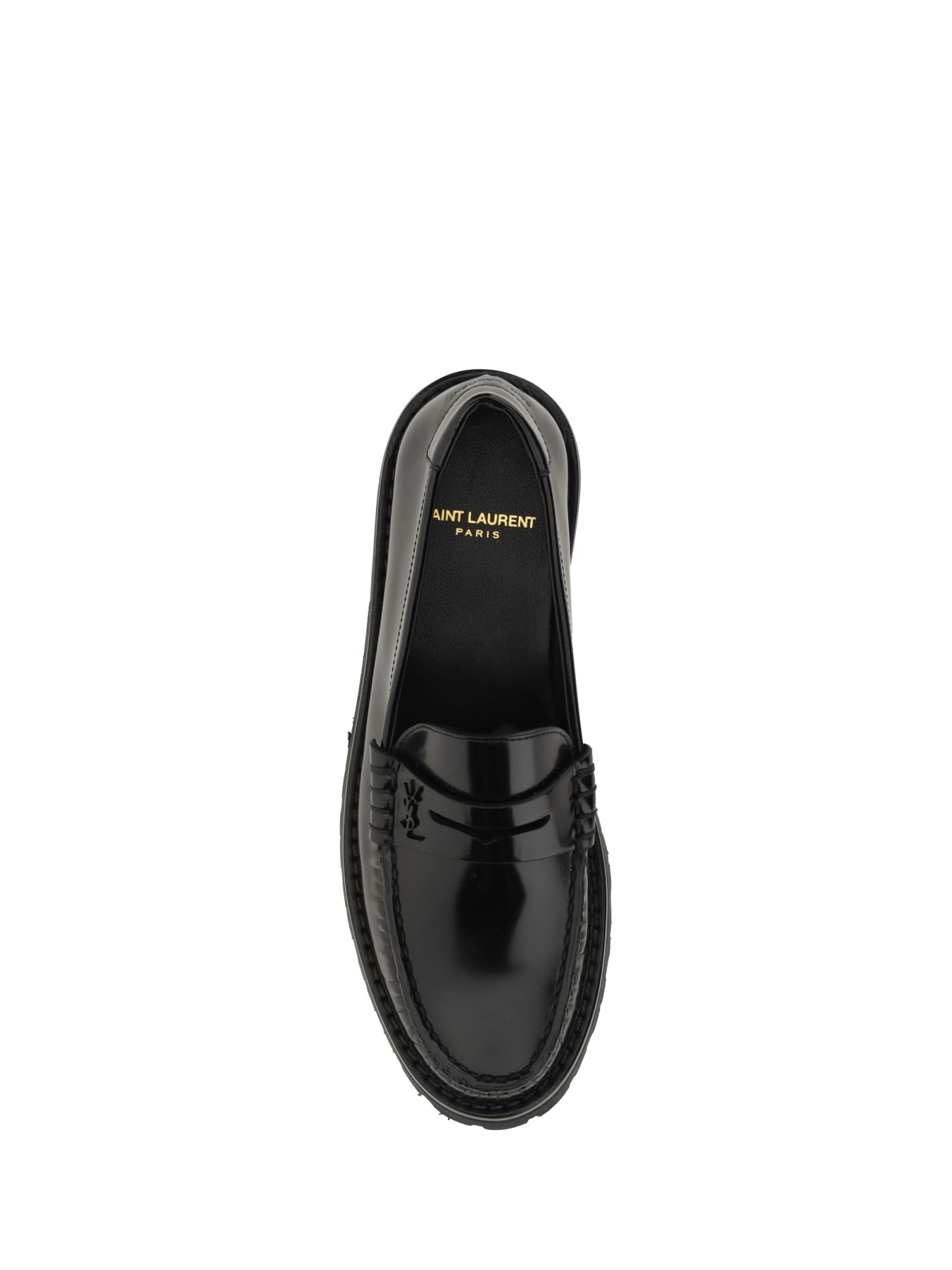 Shop Saint Laurent Loafers In Nero