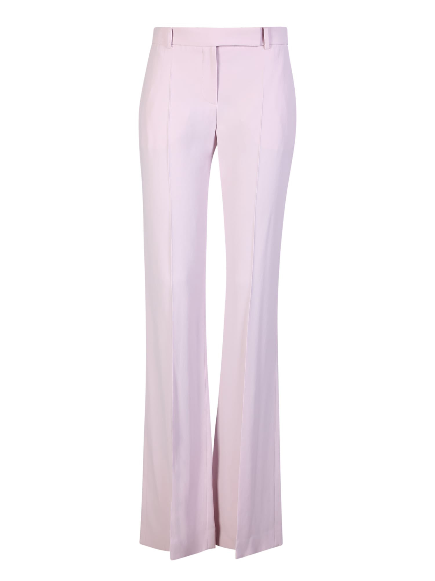 Shop Alexander Mcqueen Flared Tailored Powder Trousers In White
