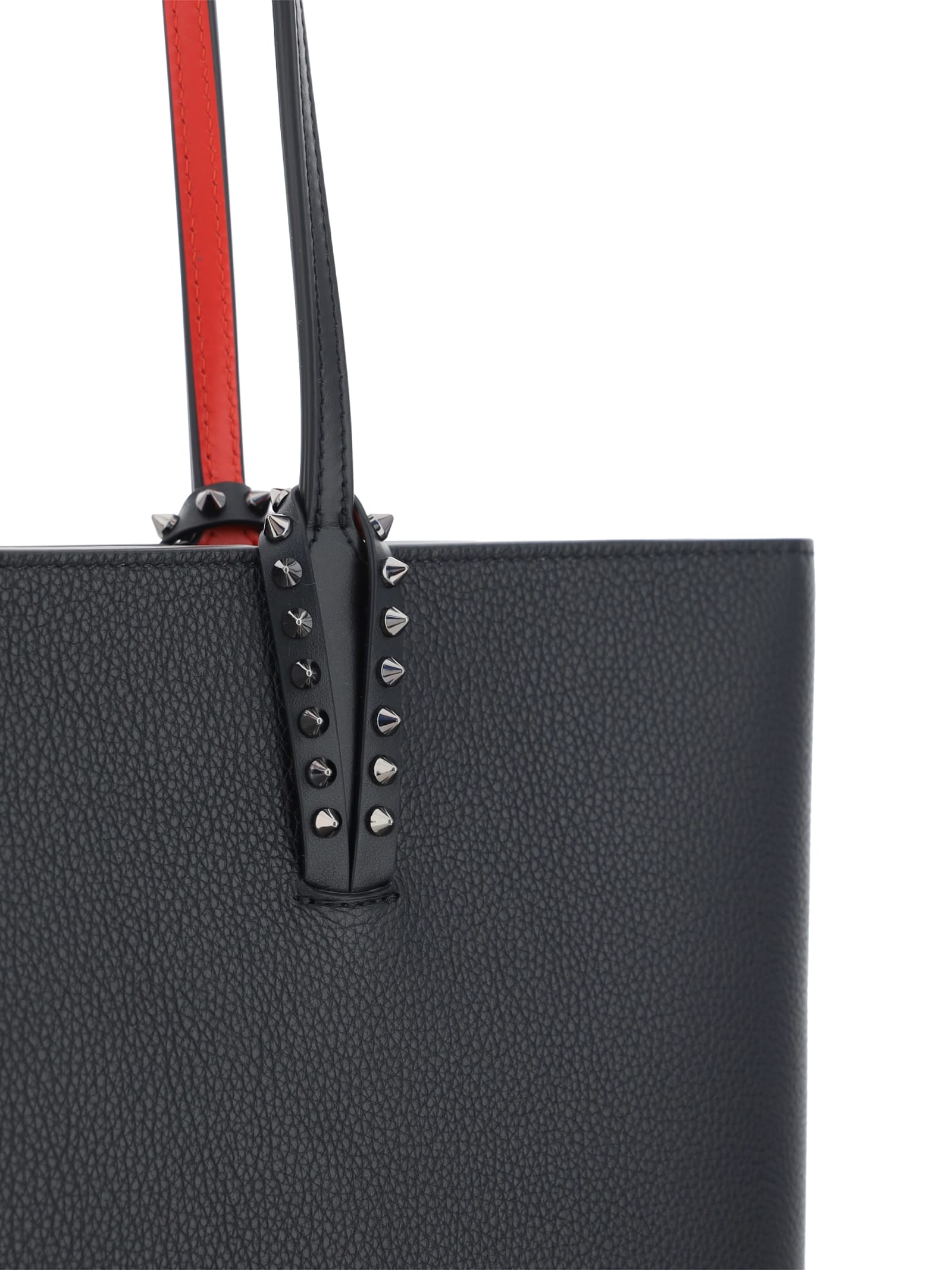 Christian Louboutin Cabata Zipped Ns Tote In Leather In Black