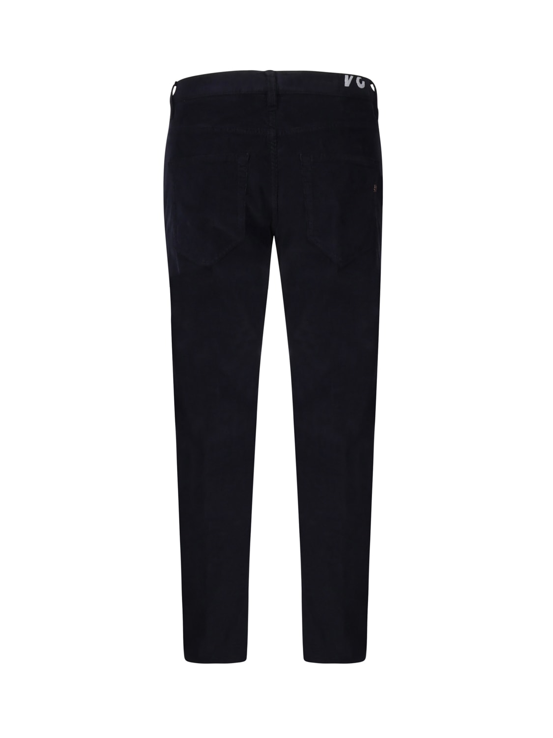 Shop Dondup Gaubert Slim Velvet Trousers In Black