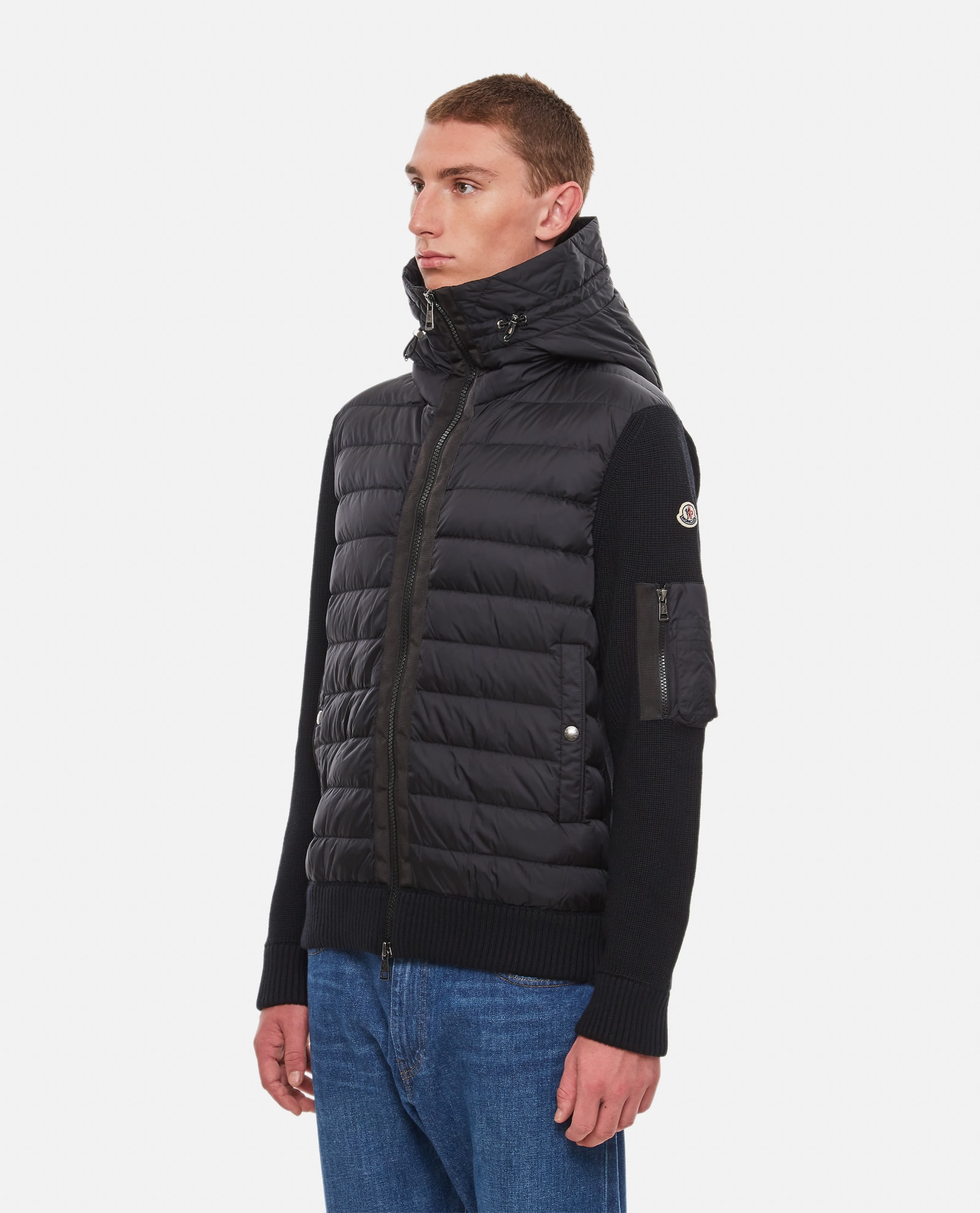 Moncler Fullzip Cardigan In Black