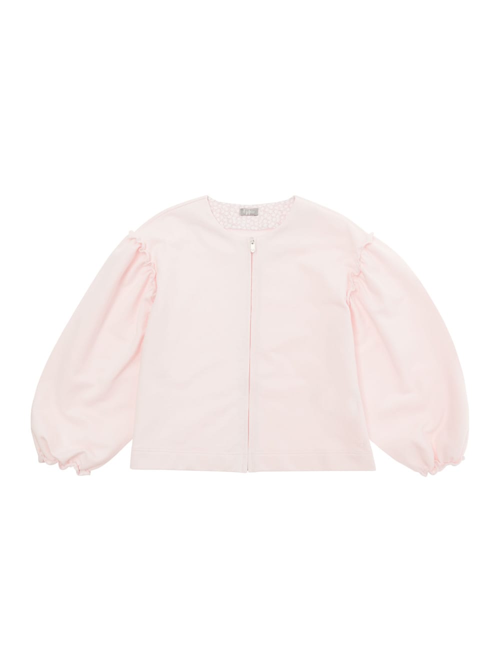 Shop Il Gufo Pink Sweatshirt With Balloon Sleeves In Jersey Girl