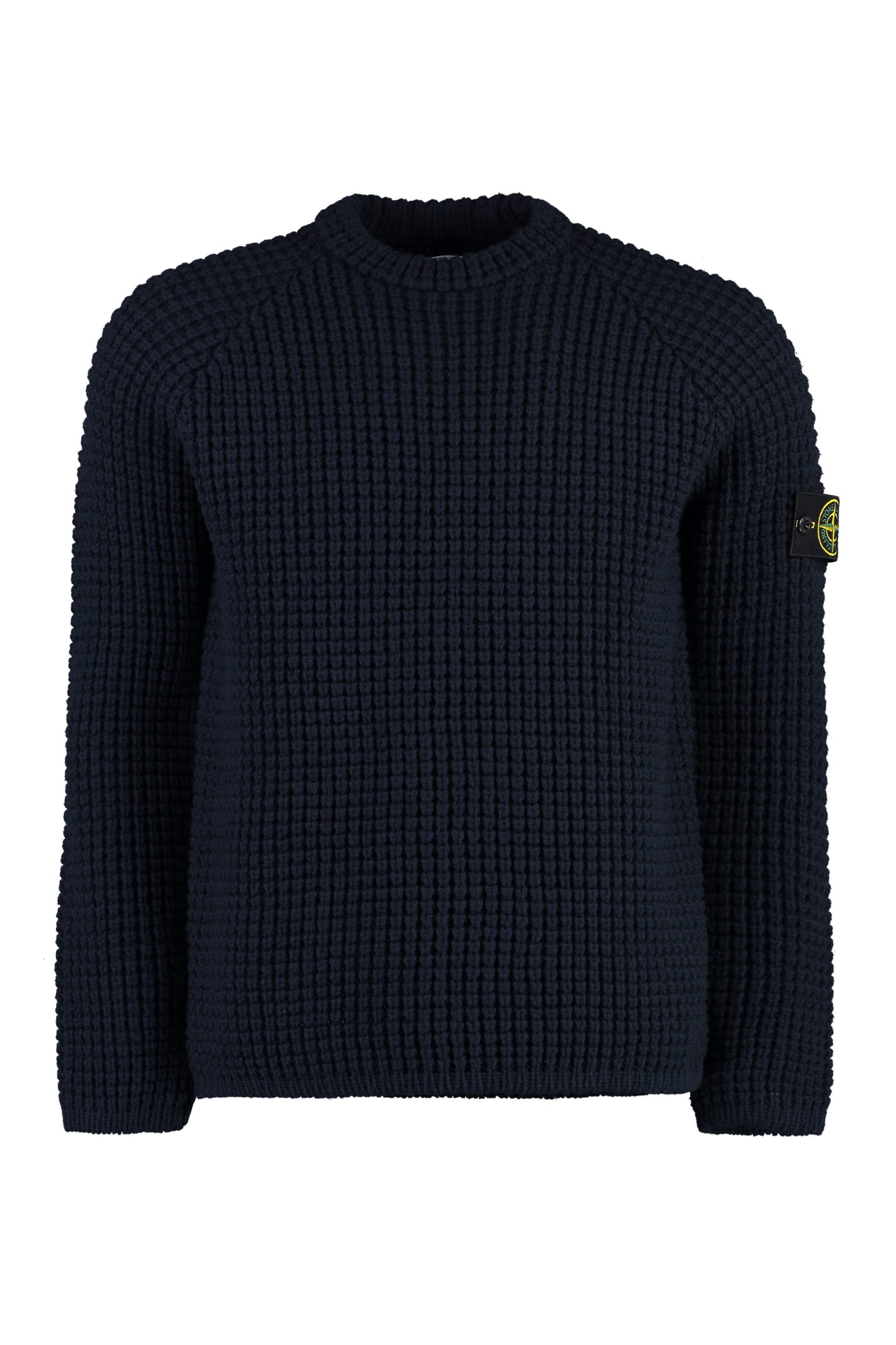 Shop Stone Island Virgin Wool Sweater In Blue