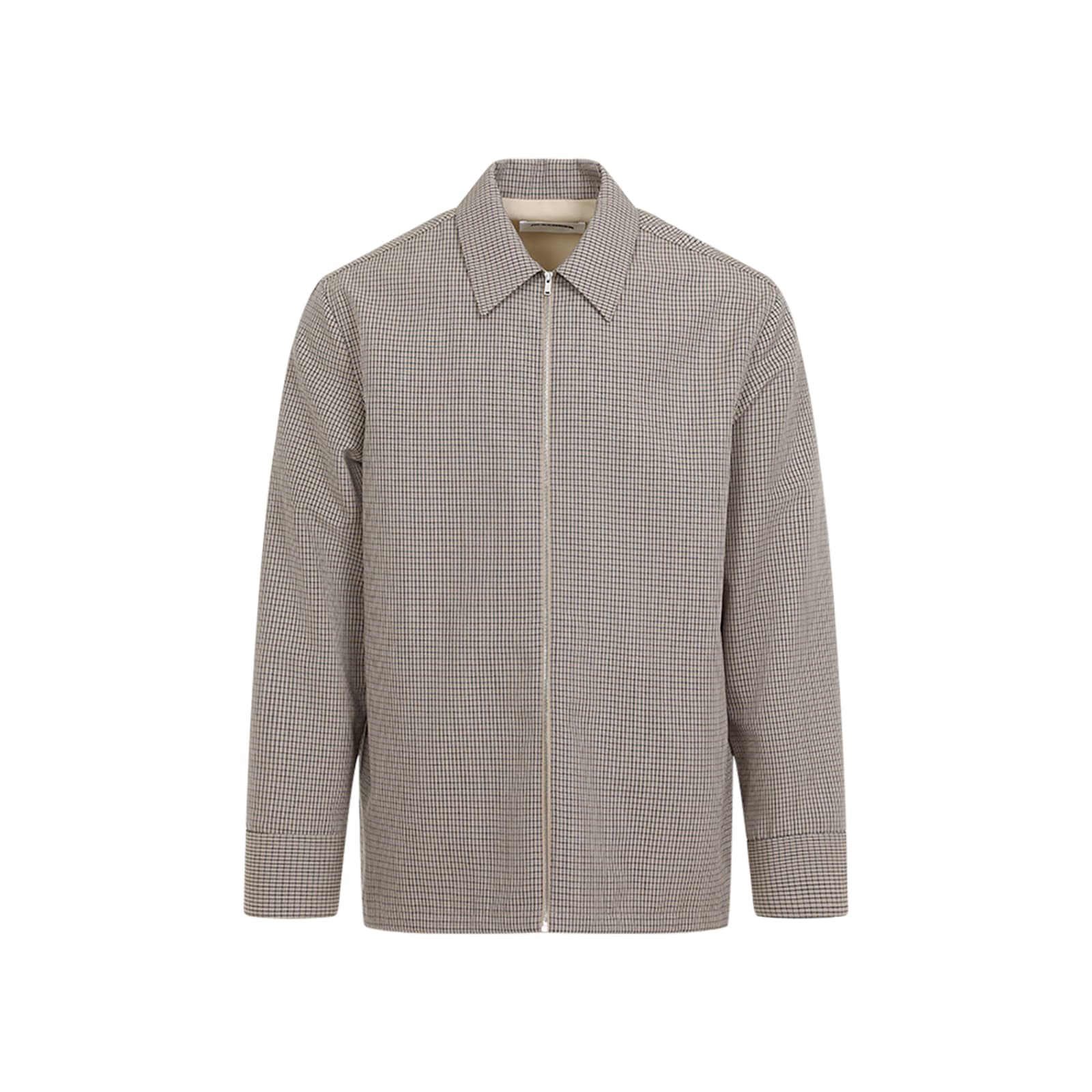 Shop Jil Sander Virgin Wool Shirt In Roof Shadow