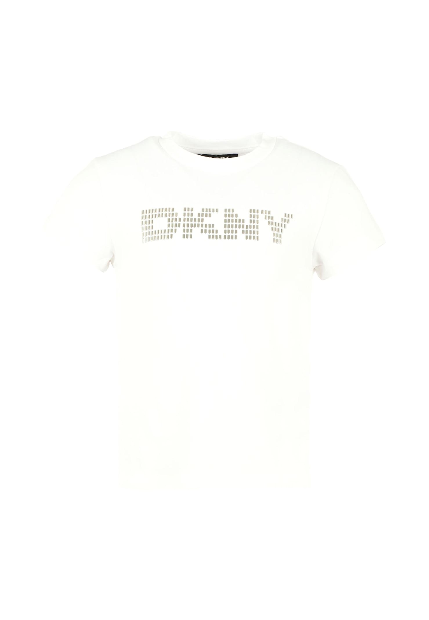 Dkny White T-shirt For Girl With Logo In White