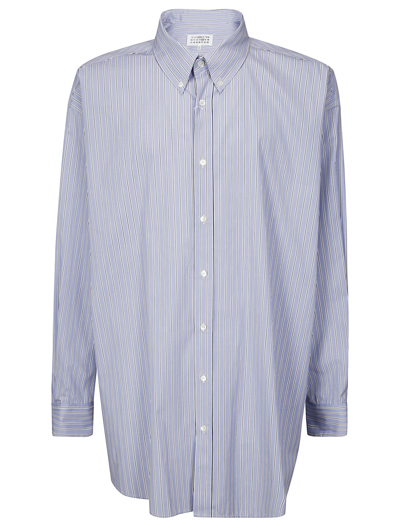 Shop Maison Margiela Shirt In Blue Stripes