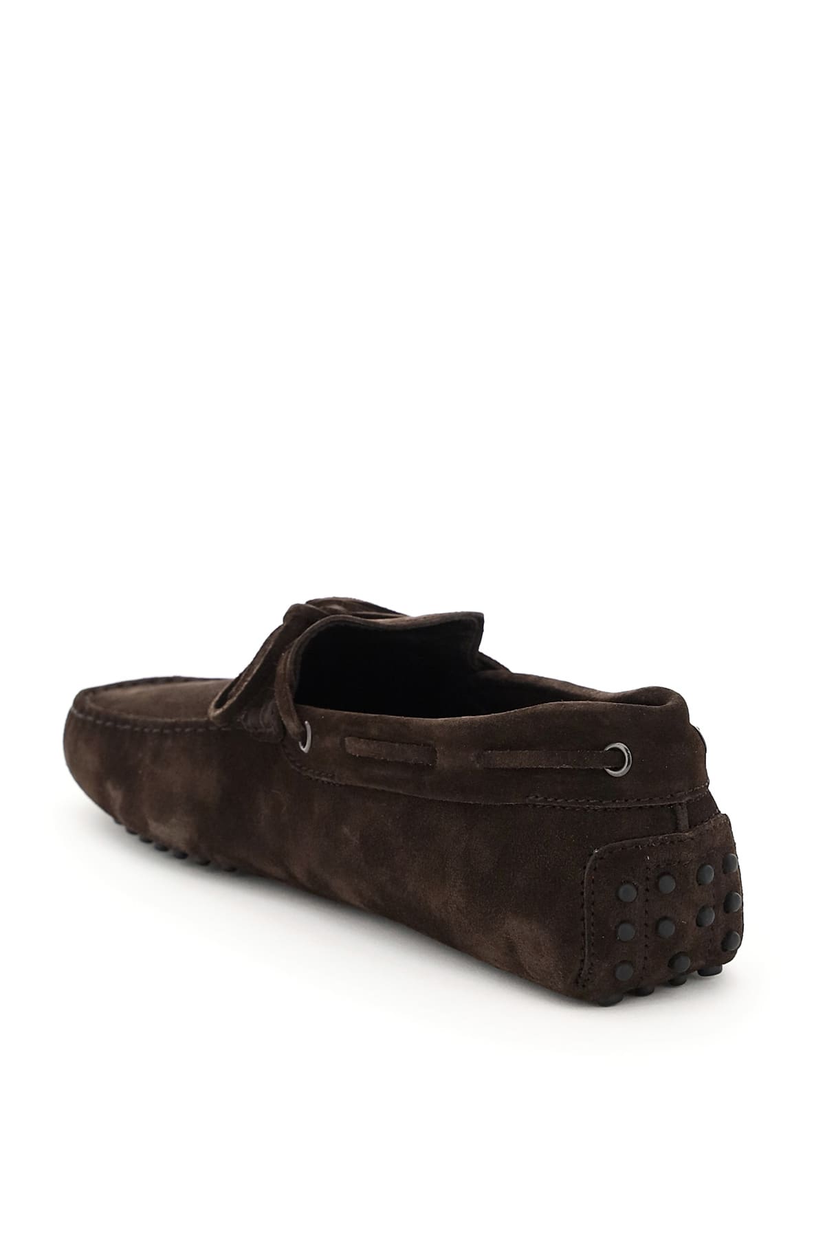 Shop Tod's Gommino Loafers With Laces In Testa Moro