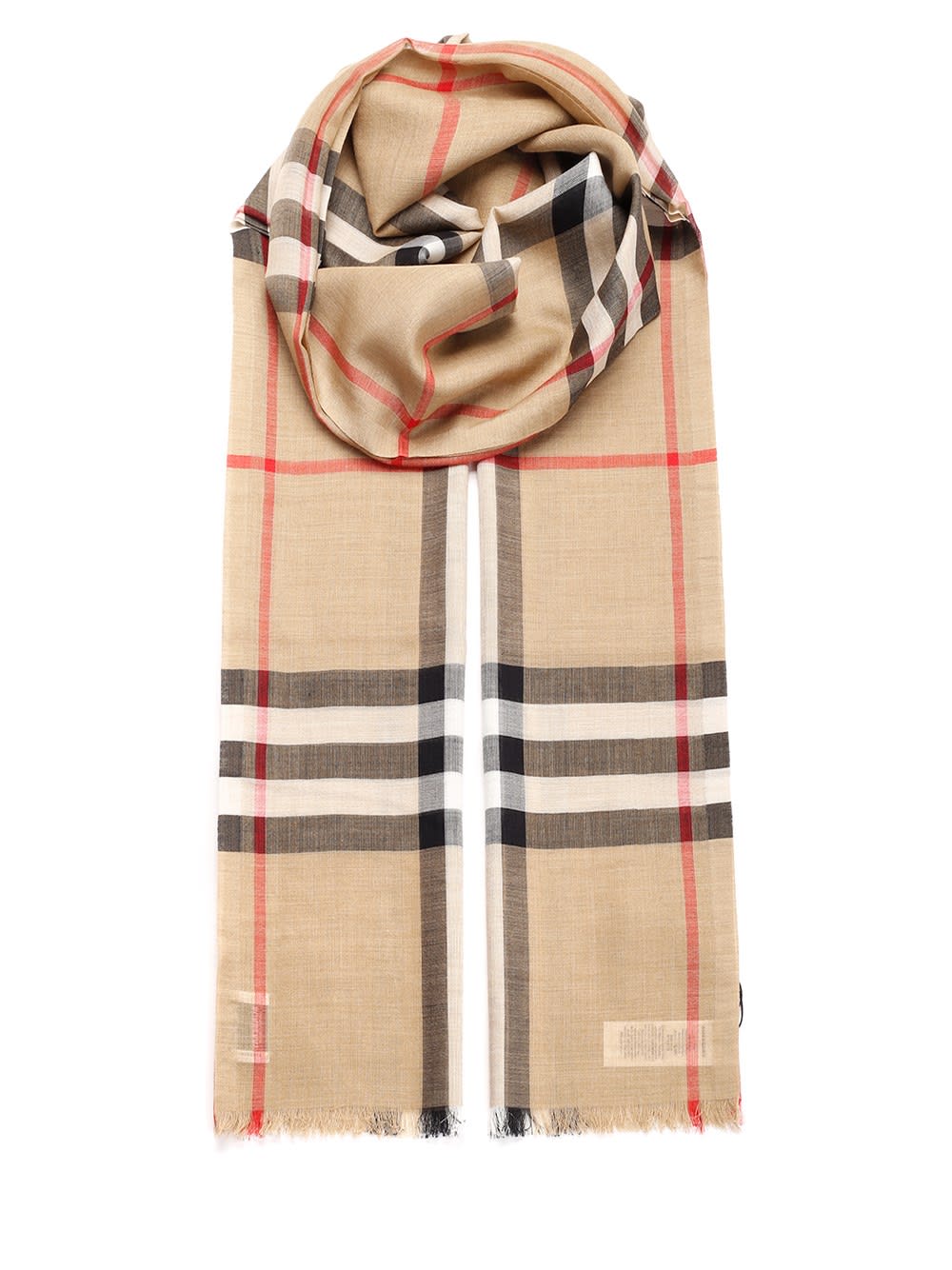 BURBERRY SILK GAUZE MAXI SCARF