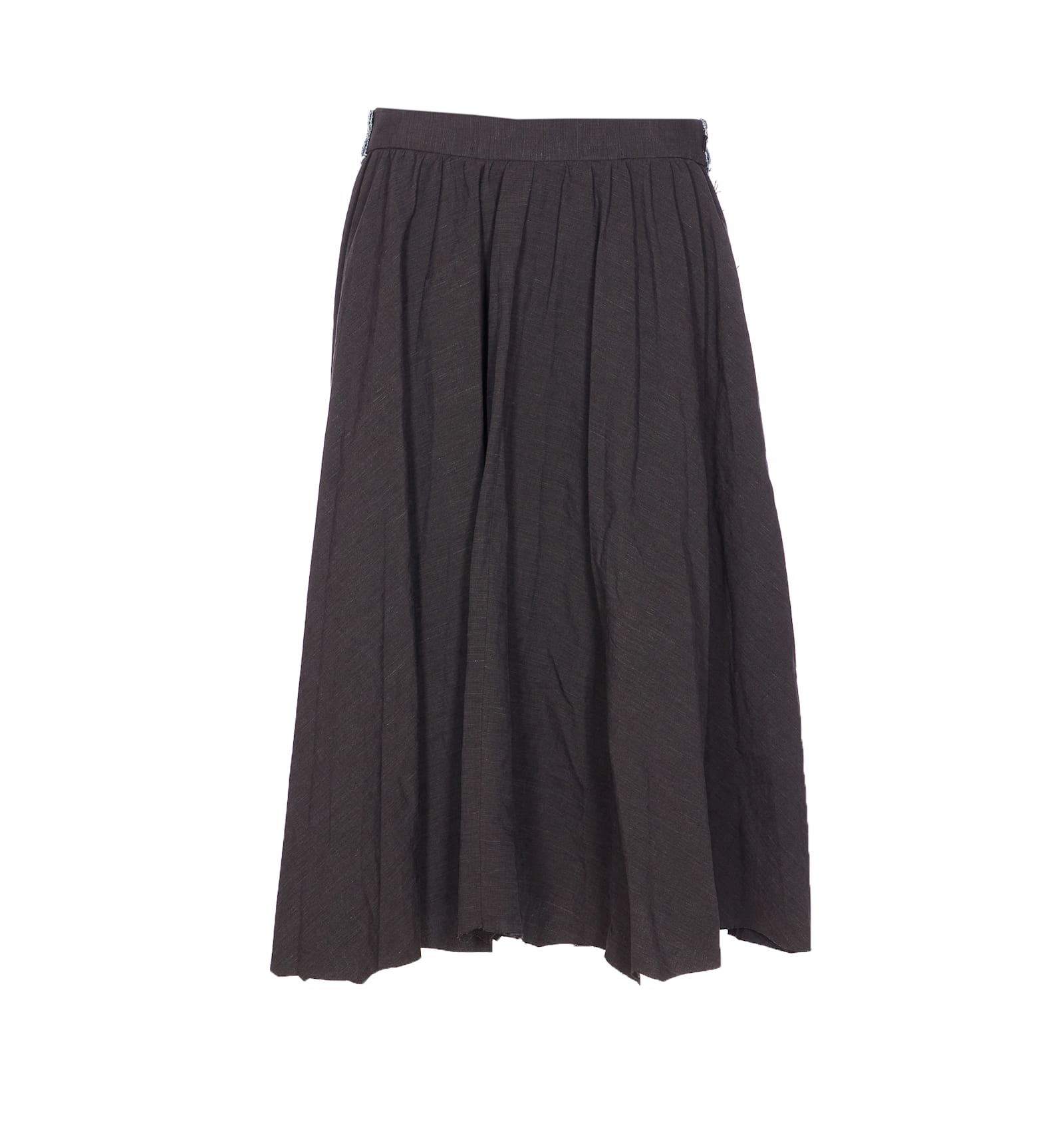 Balenciaga Hybrid Pleated Skirt In Black